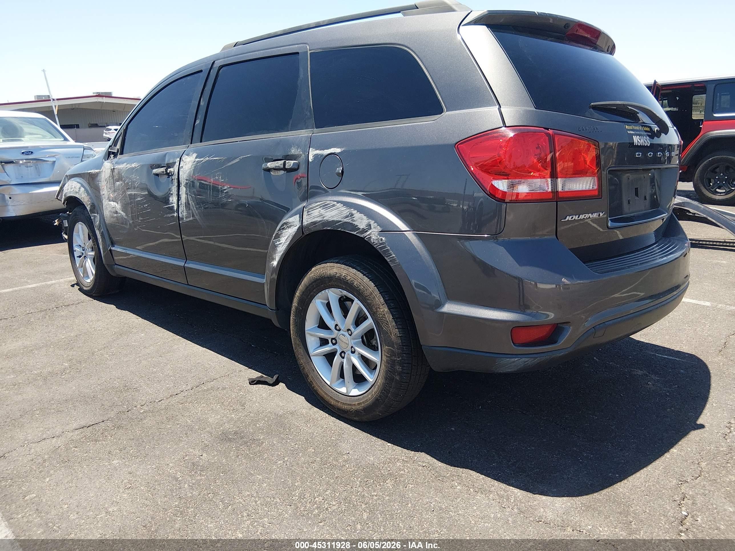 2015 Dodge Journey Sxt Gray vin: 3C4PDCBB2FT542280