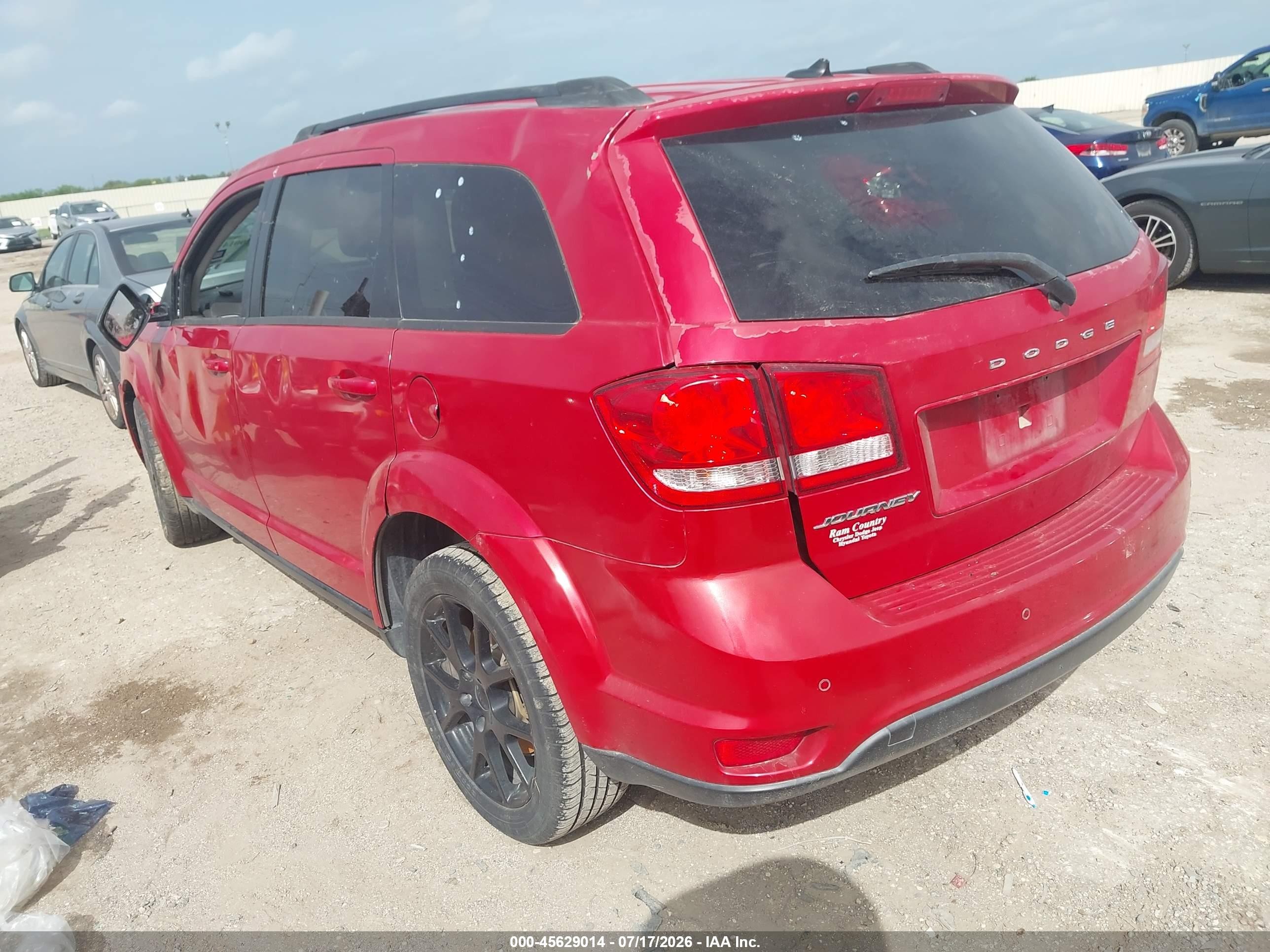2015 Dodge Journey Sxt Red vin: 3C4PDCBB2FT593150