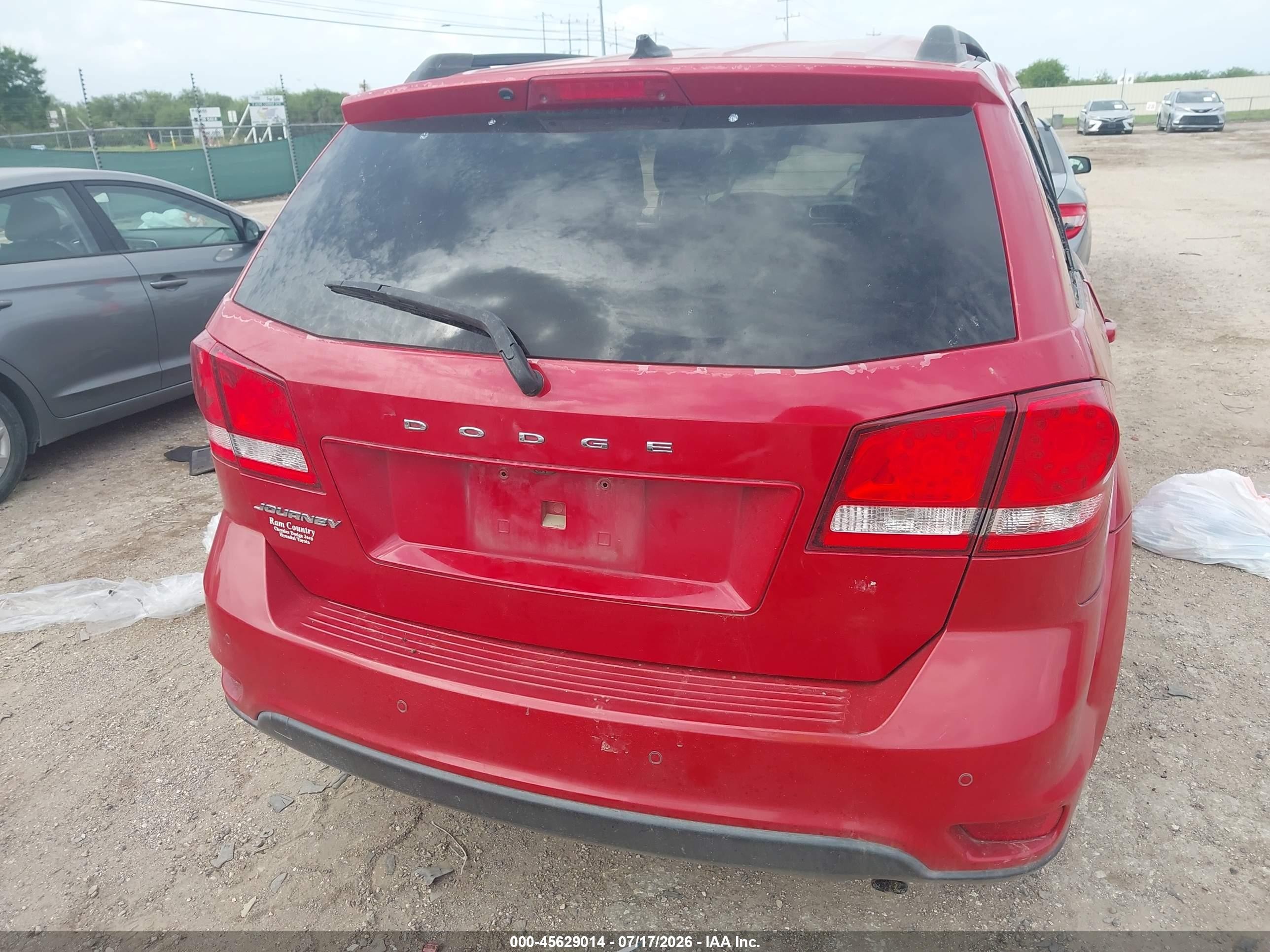 2015 Dodge Journey Sxt Red vin: 3C4PDCBB2FT593150