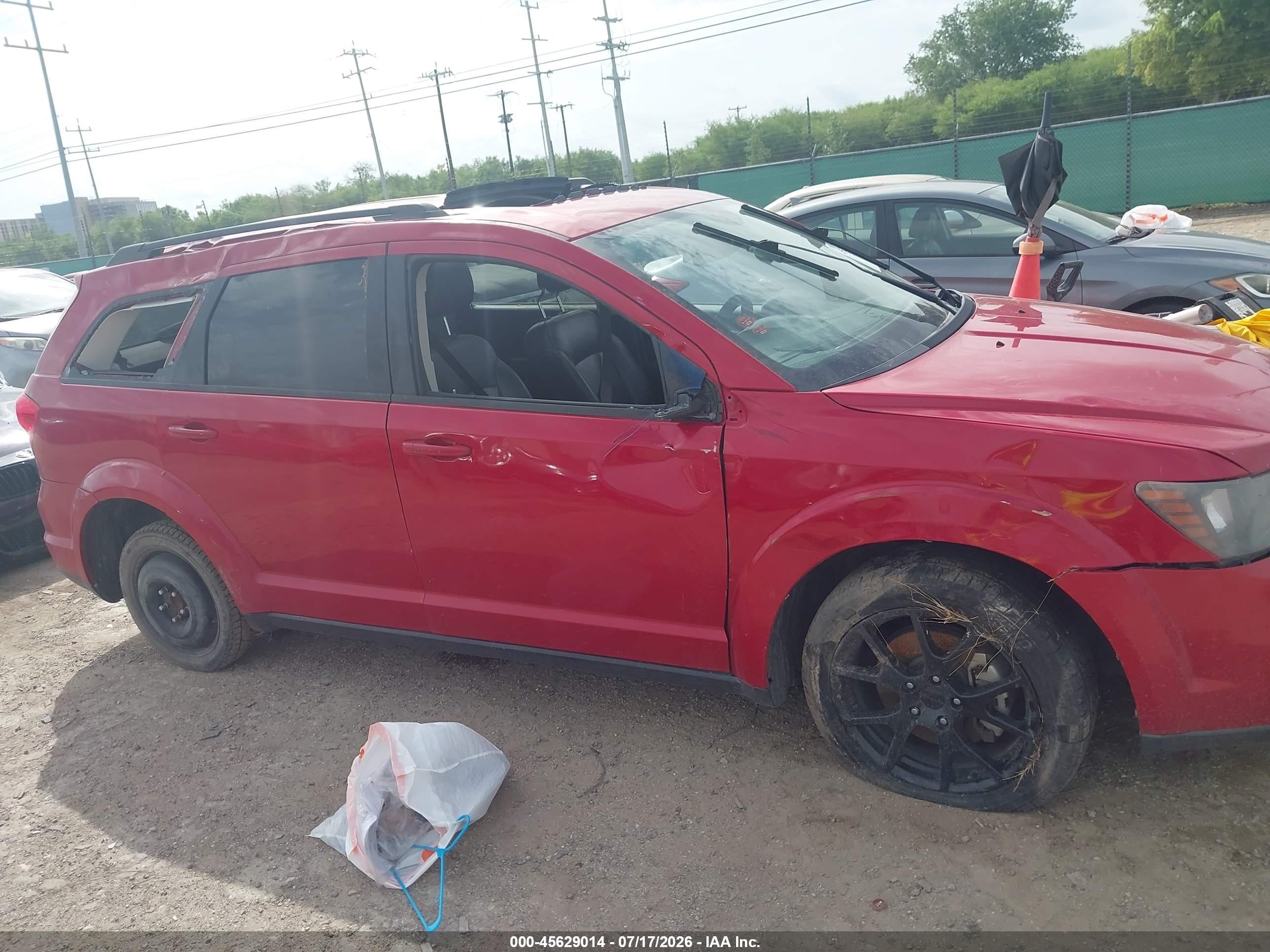 2015 Dodge Journey Sxt Red vin: 3C4PDCBB2FT593150