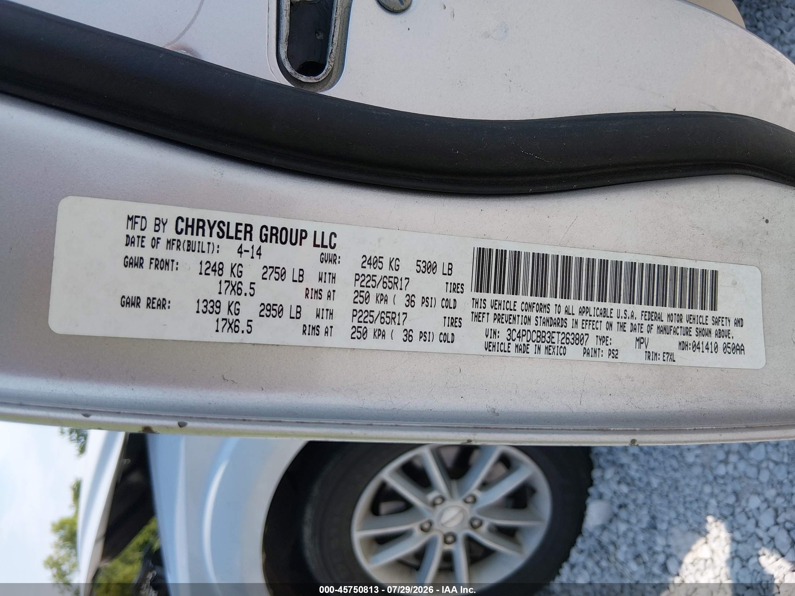2014 Dodge Journey Sxt Silver vin: 3C4PDCBB3ET263807