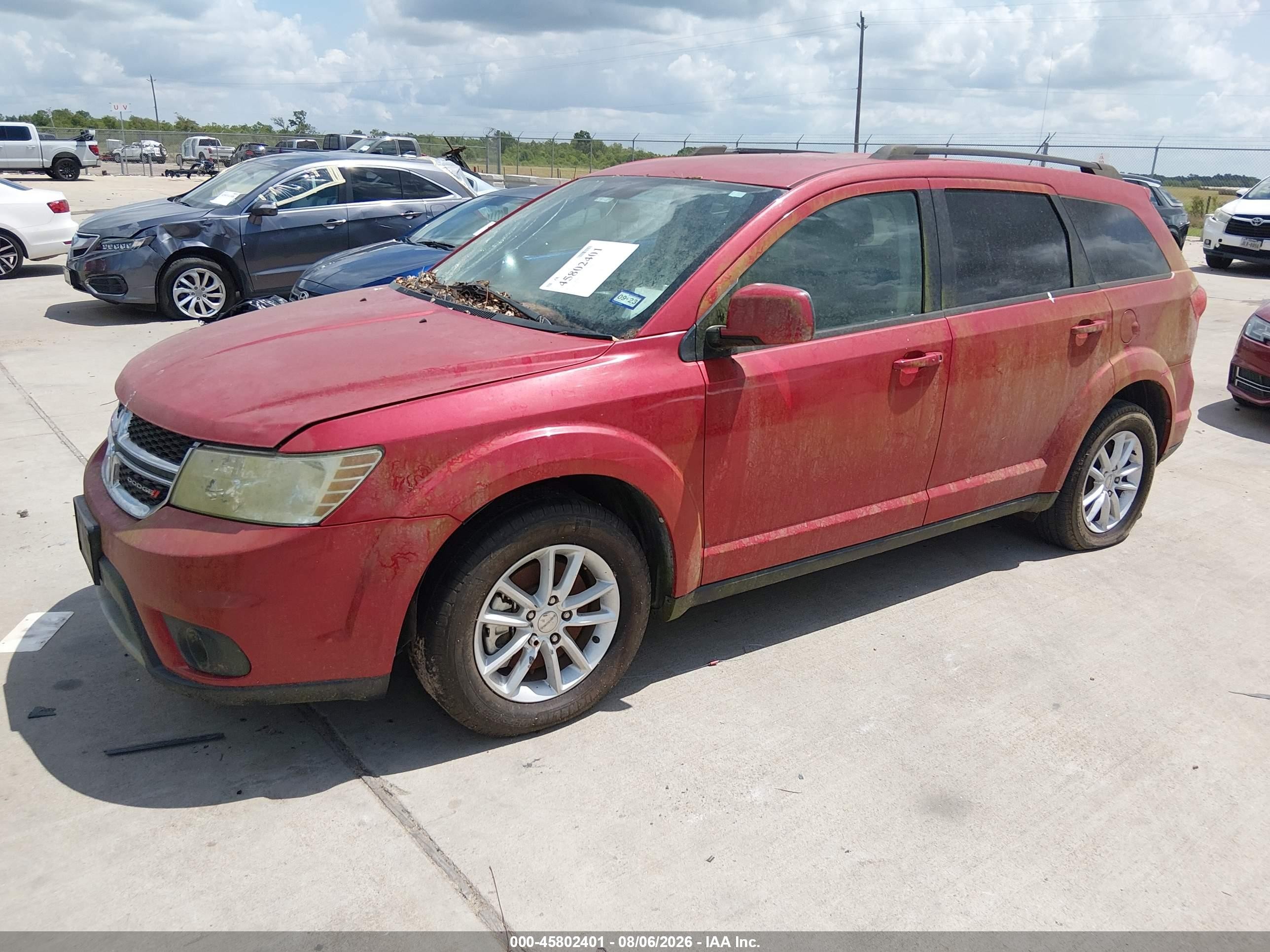 2015 Dodge Journey Sxt Red vin: 3C4PDCBB3FT591150