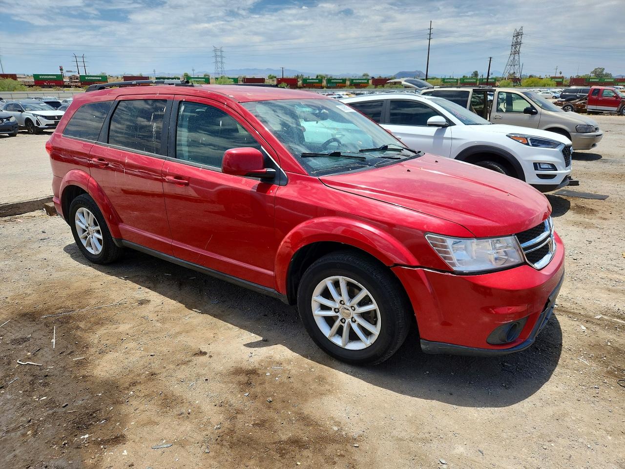 2014 Dodge Journey Sxt Red vin: 3C4PDCBB4ET180225