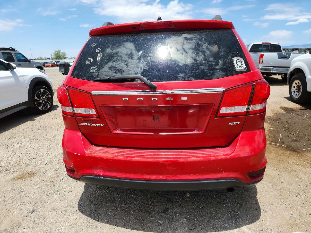 2014 Dodge Journey Sxt Red vin: 3C4PDCBB4ET180225
