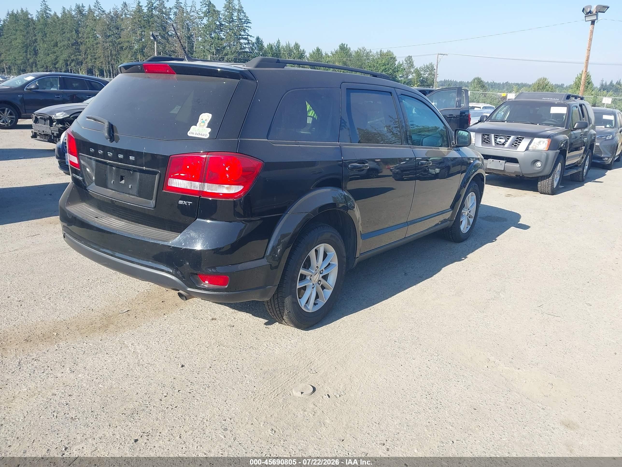 2015 Dodge Journey Sxt Black vin: 3C4PDCBB5FT738732