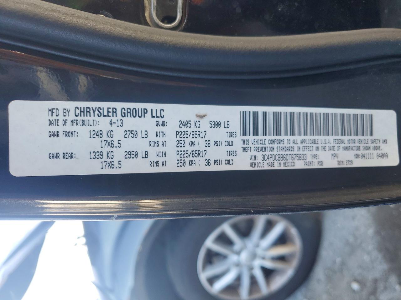 2013 Dodge Journey Sxt Black vin: 3C4PDCBB6DT675833