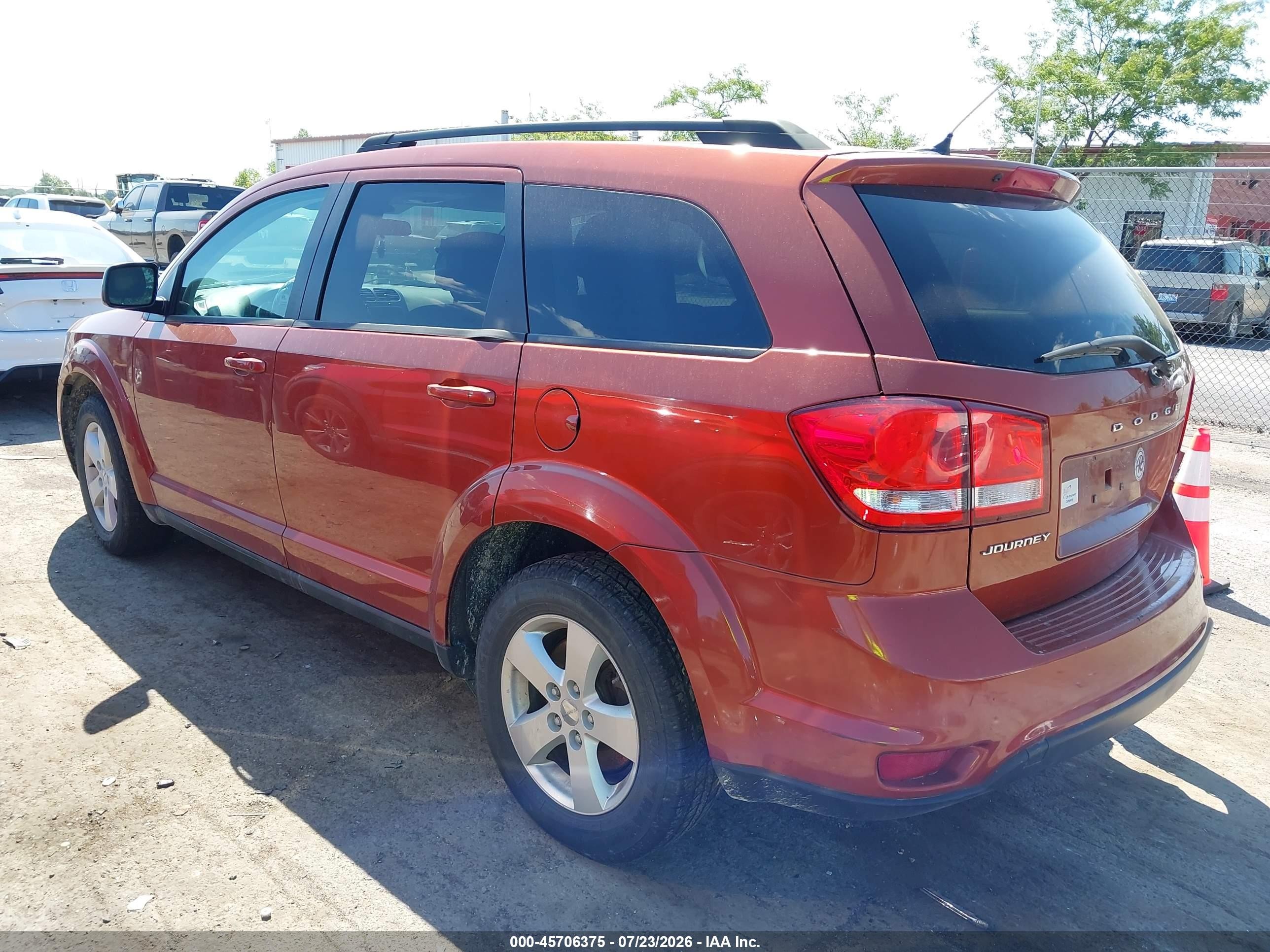 2012 Dodge Journey Sxt Orange vin: 3C4PDCBB7CT368878