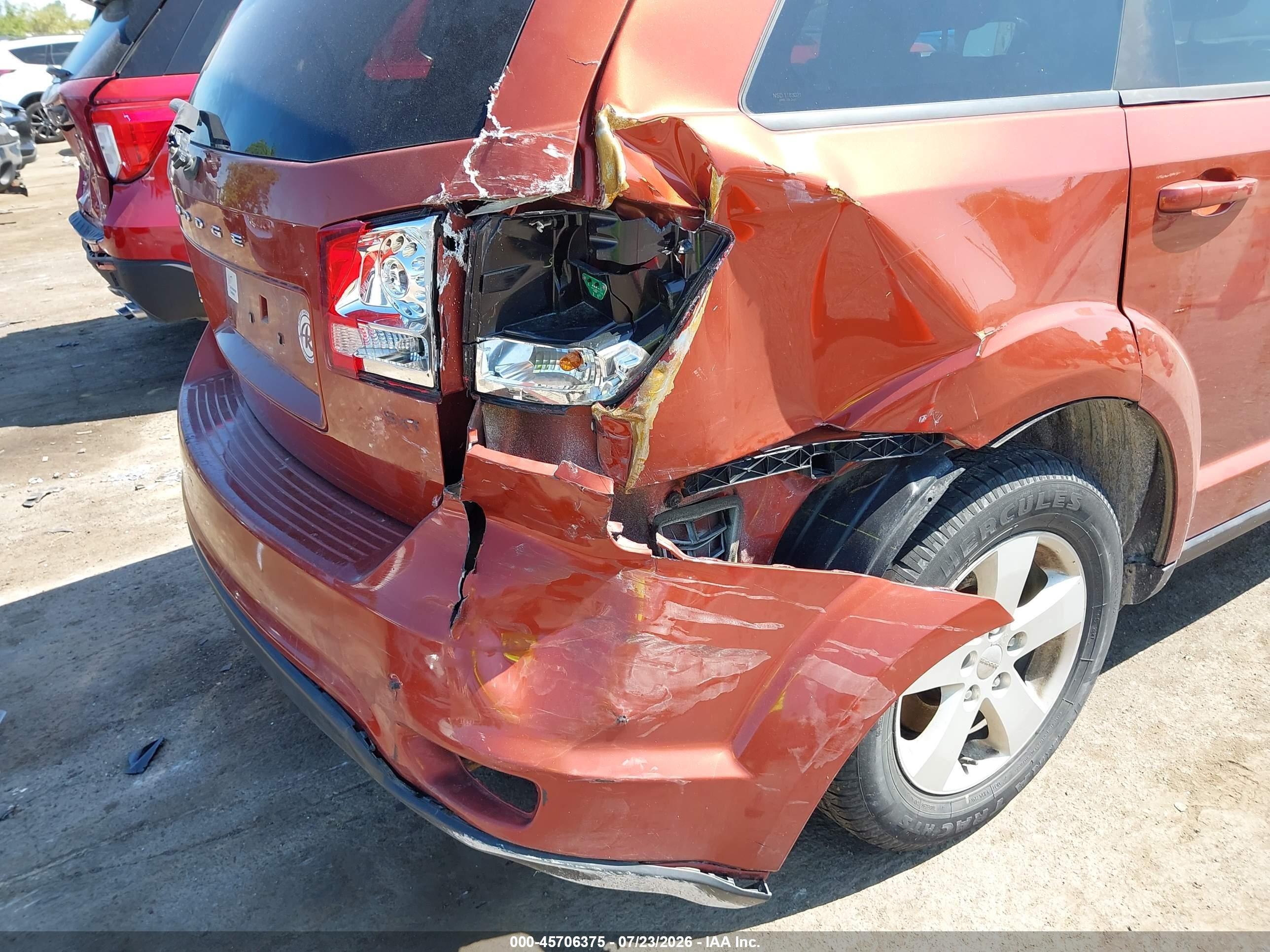 2012 Dodge Journey Sxt Orange vin: 3C4PDCBB7CT368878