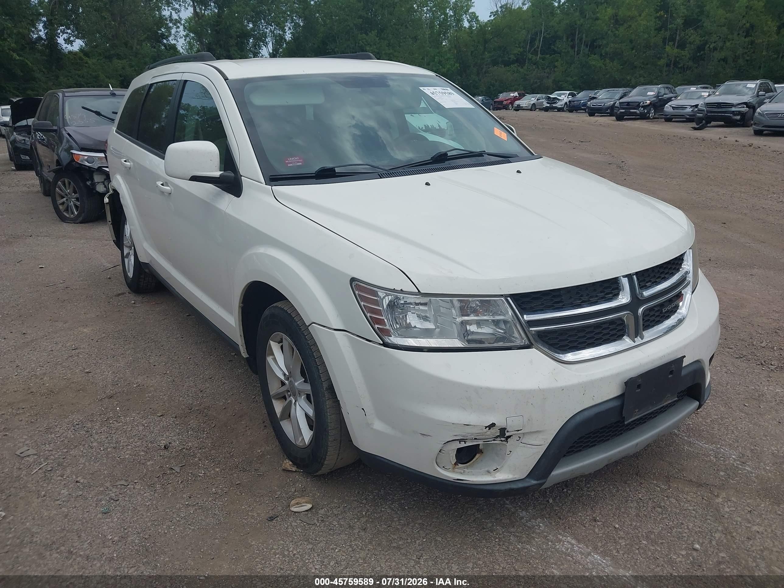 2013 Dodge Journey Sxt Белый vin: 3C4PDCBB7DT548329