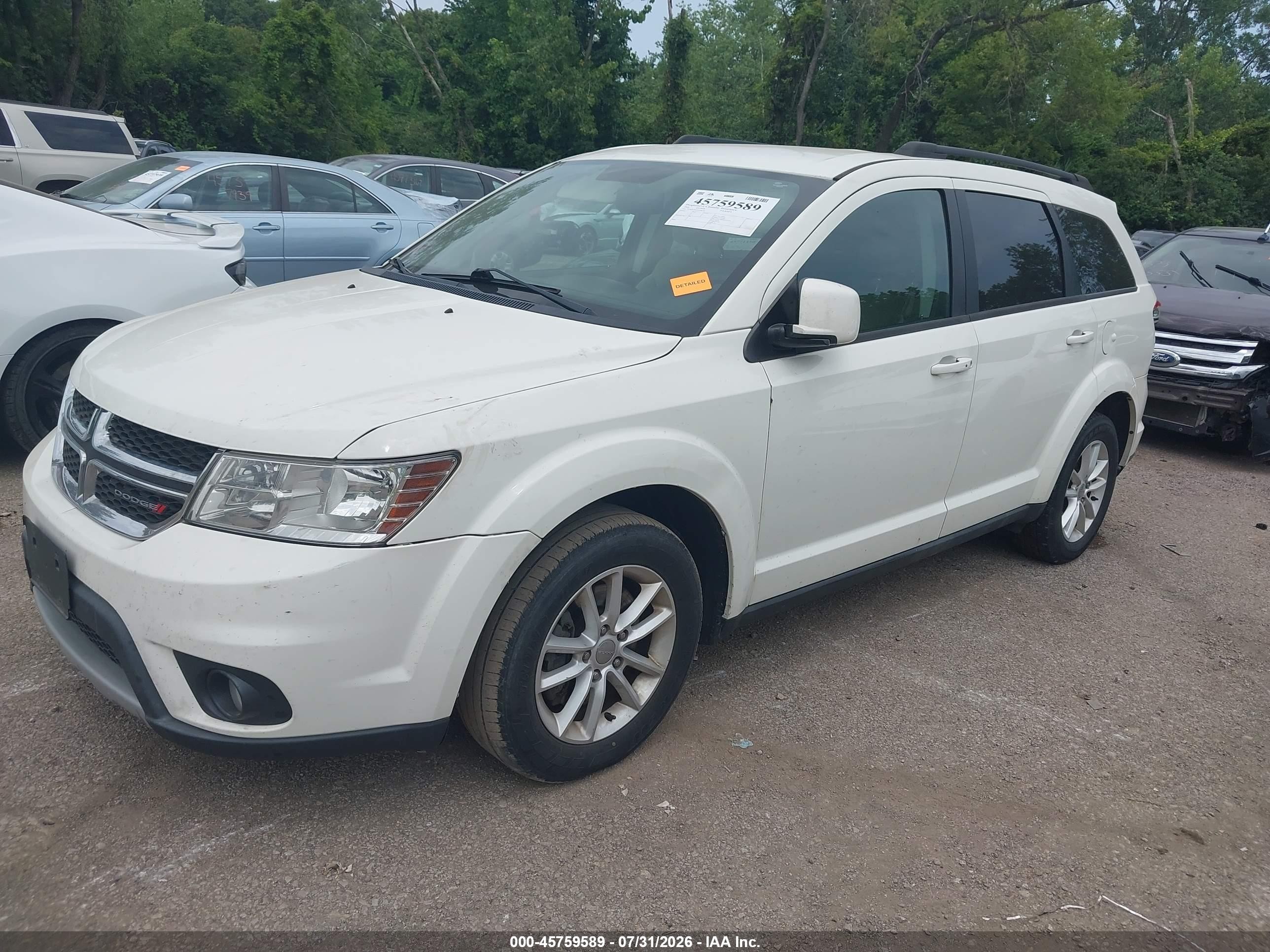 2013 Dodge Journey Sxt Белый vin: 3C4PDCBB7DT548329