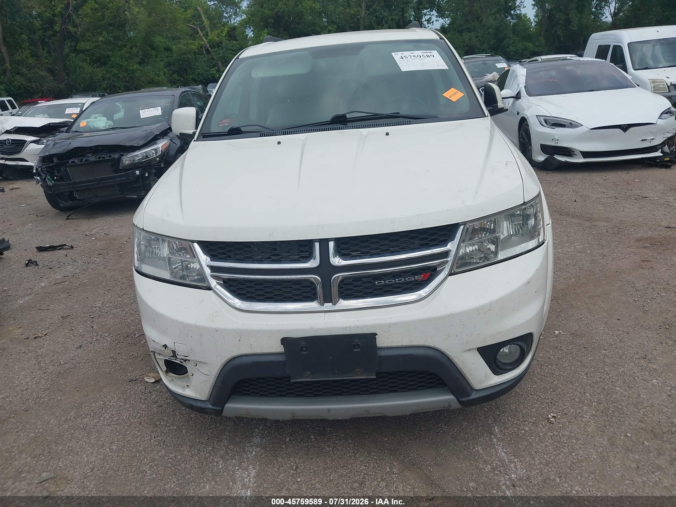 2013 Dodge Journey Sxt Белый vin: 3C4PDCBB7DT548329