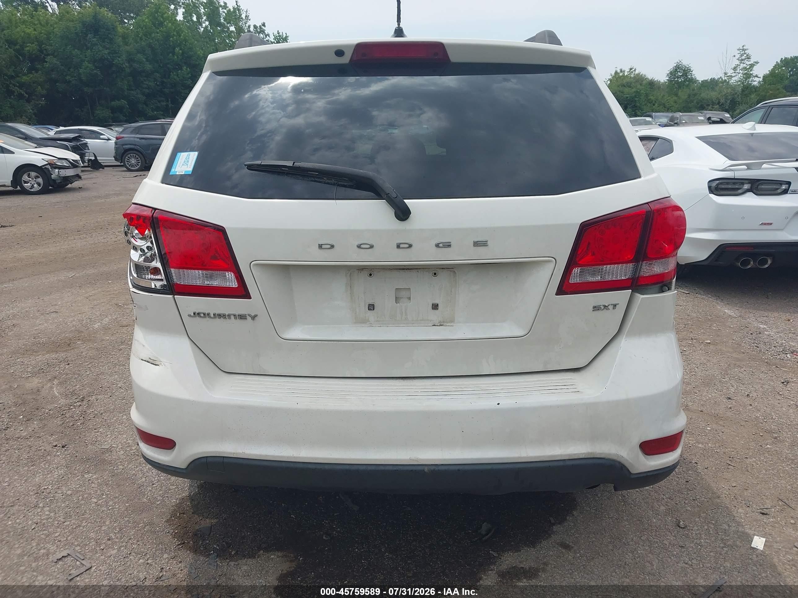 2013 Dodge Journey Sxt Белый vin: 3C4PDCBB7DT548329
