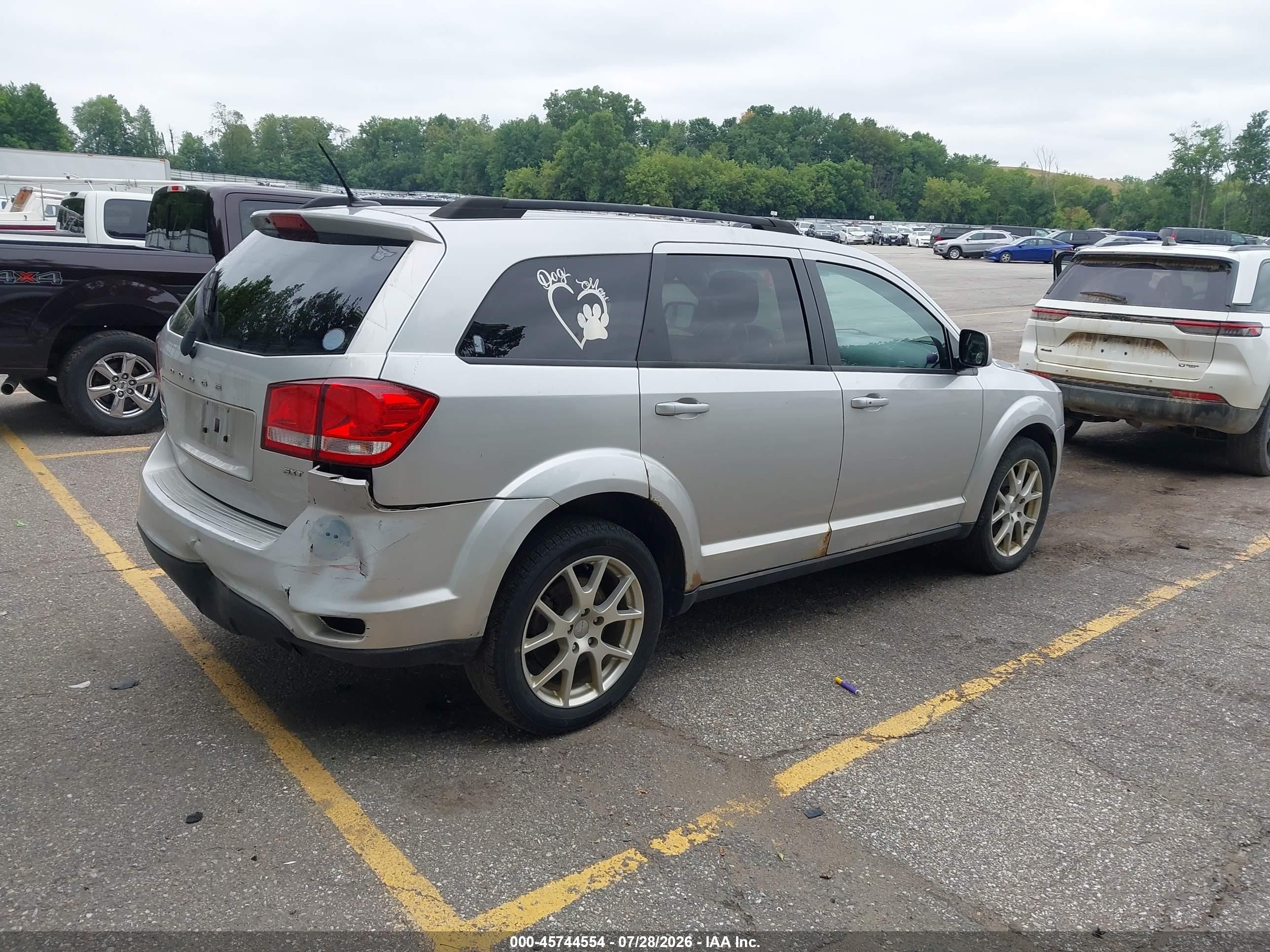 2014 Dodge Journey Sxt Silver vin: 3C4PDCBB7ET267309