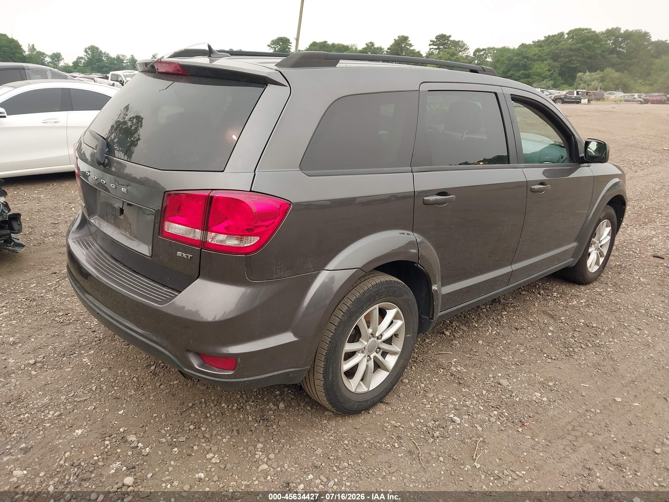 2015 Dodge Journey Sxt Gray vin: 3C4PDCBB7FT677027