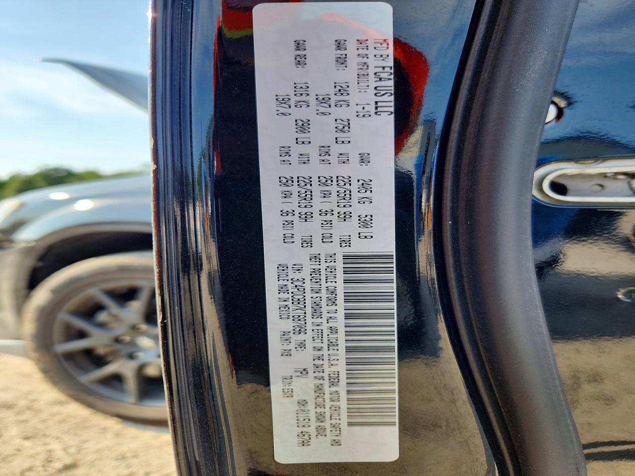2019 Dodge Journey Se Black vin: 3C4PDCBB7KT687096