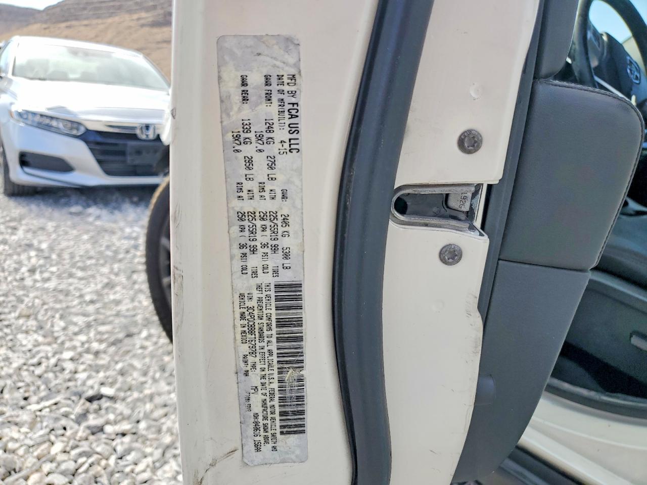 2015 Dodge Journey Sxt White vin: 3C4PDCBB8FT679787