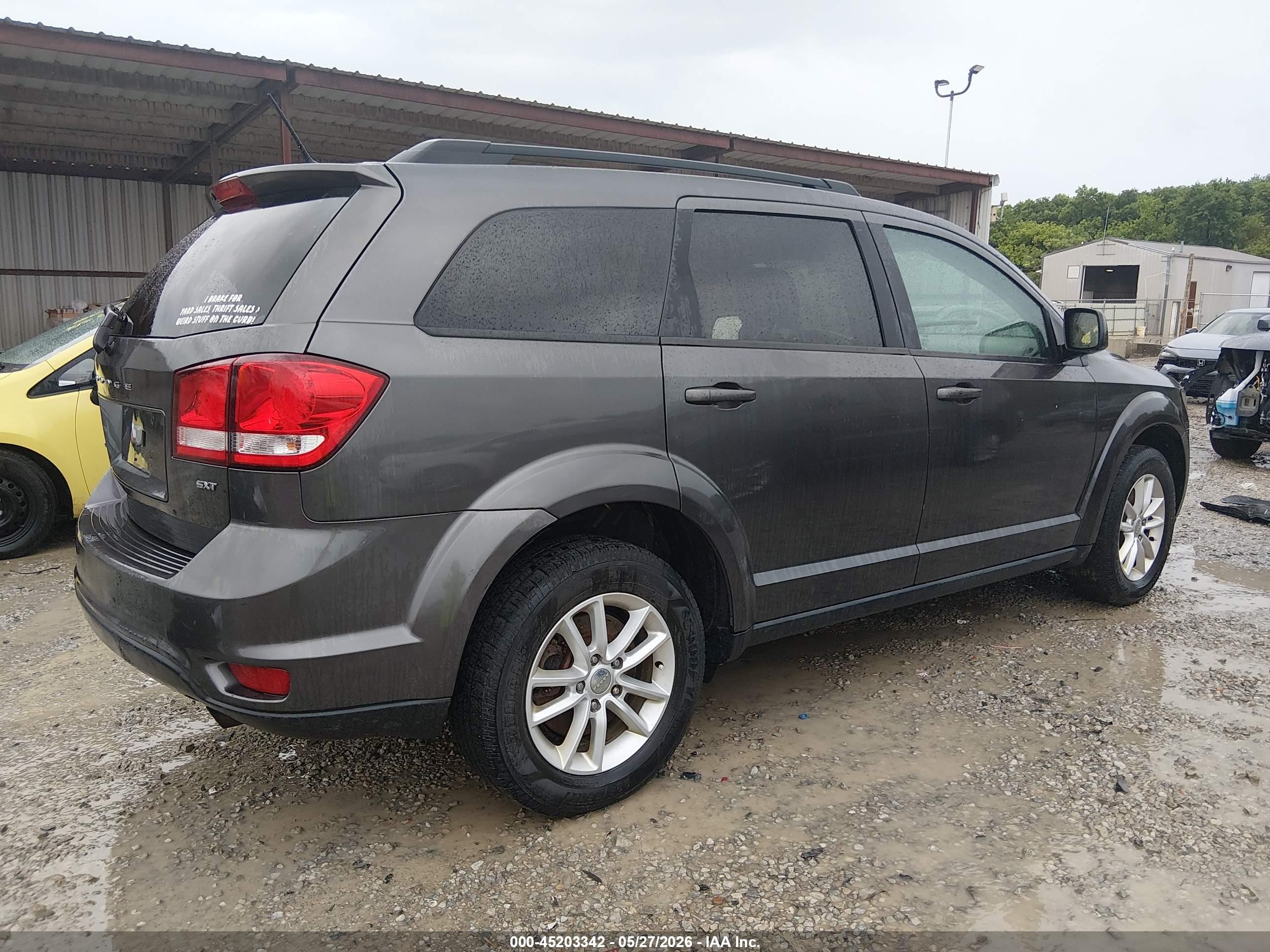 2015 Dodge Journey Sxt Gray vin: 3C4PDCBB8FT691664