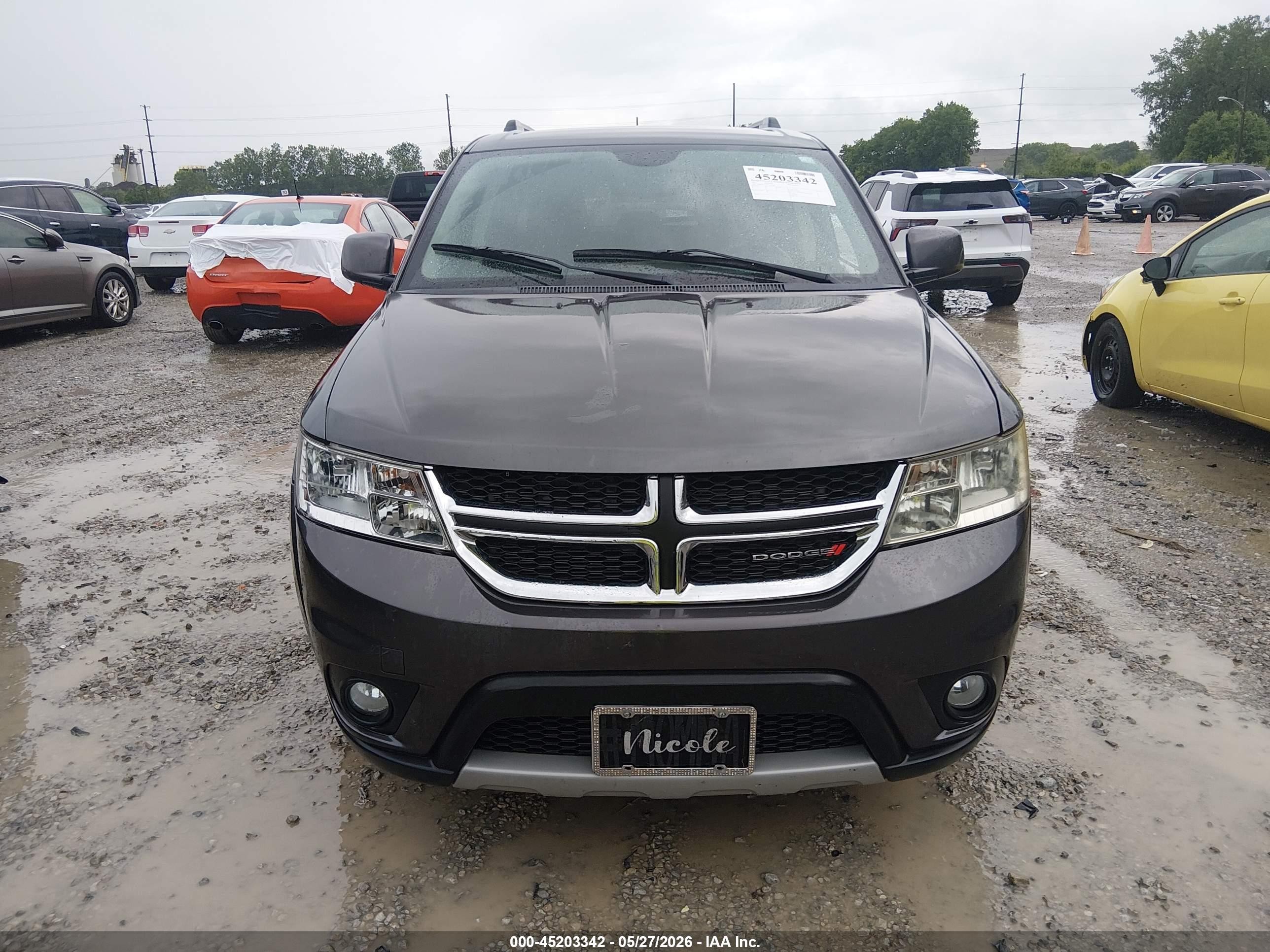 2015 Dodge Journey Sxt Gray vin: 3C4PDCBB8FT691664