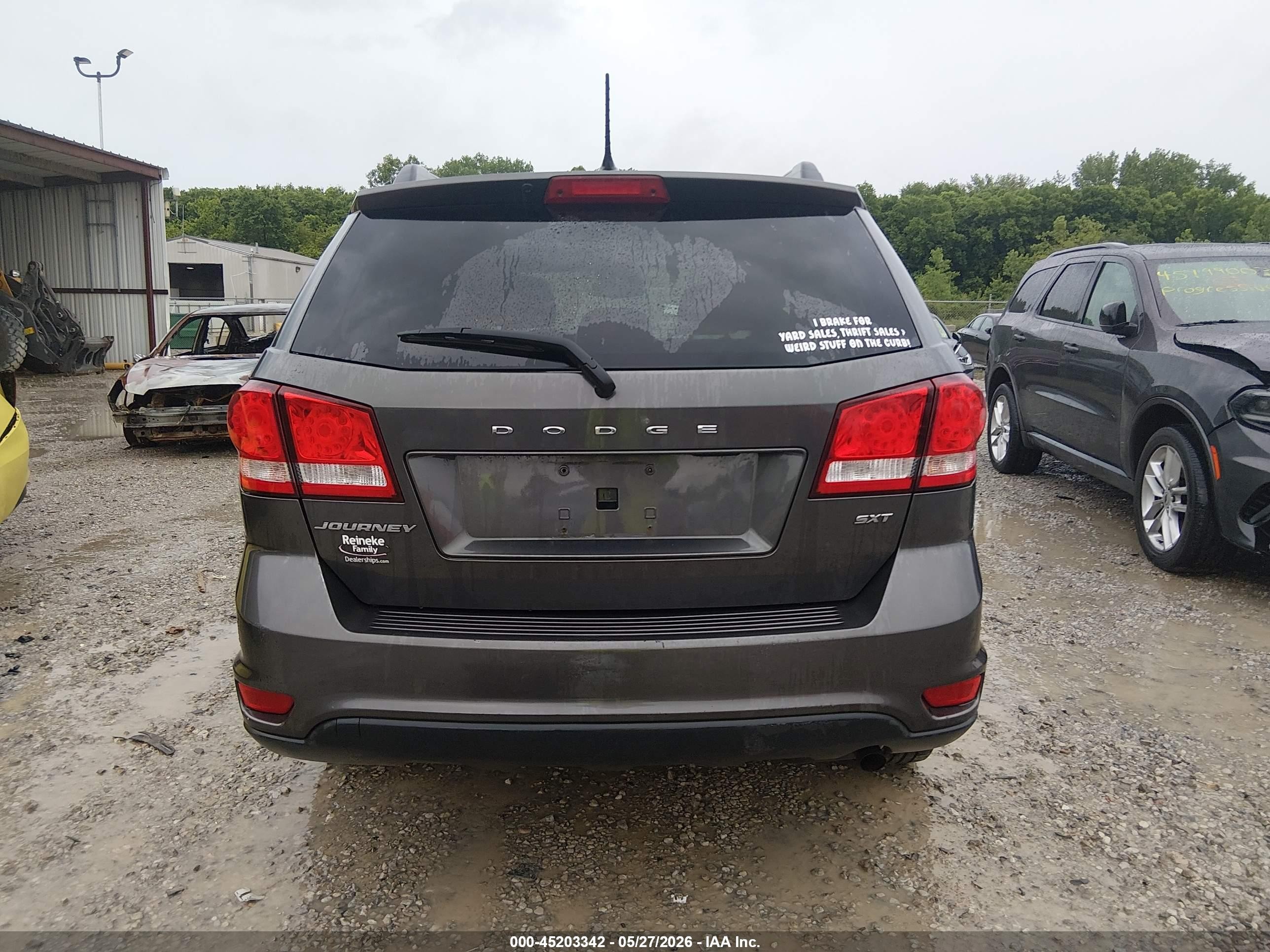 2015 Dodge Journey Sxt Gray vin: 3C4PDCBB8FT691664