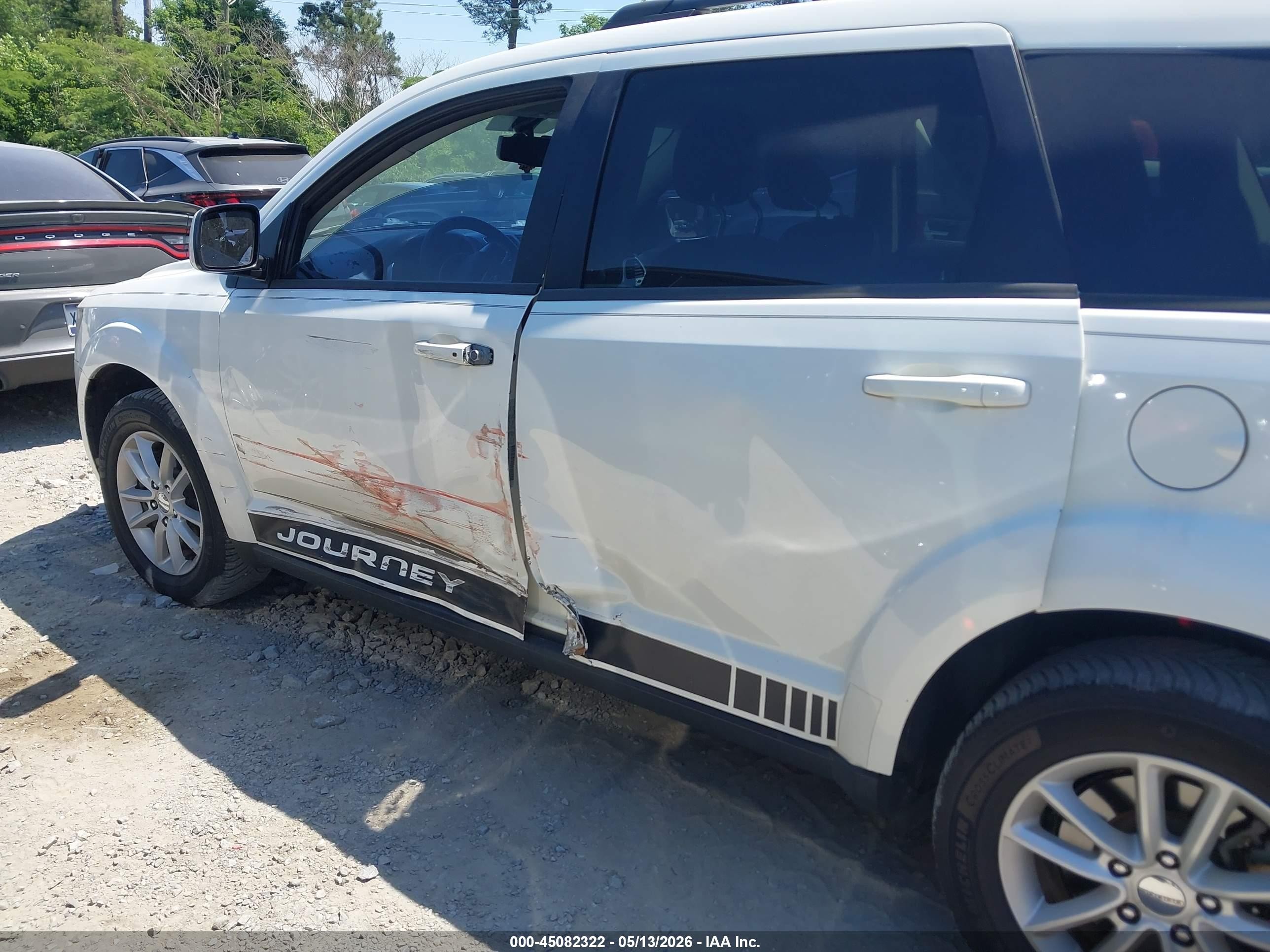 2015 Dodge Journey Sxt White vin: 3C4PDCBB8FT709077