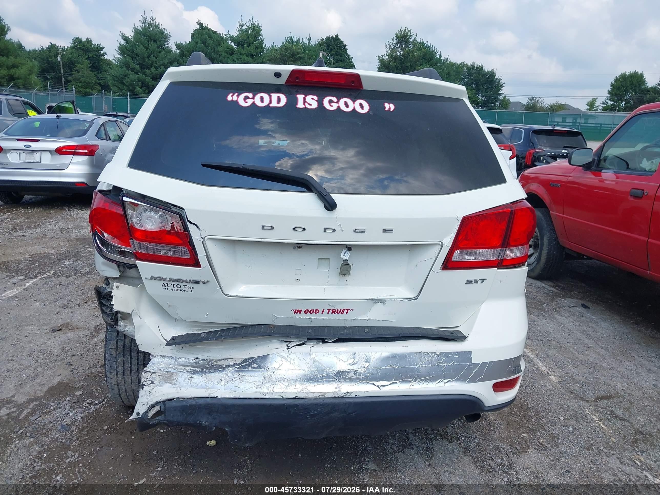 2015 Dodge Journey Sxt Белый vin: 3C4PDCBB9FT569007