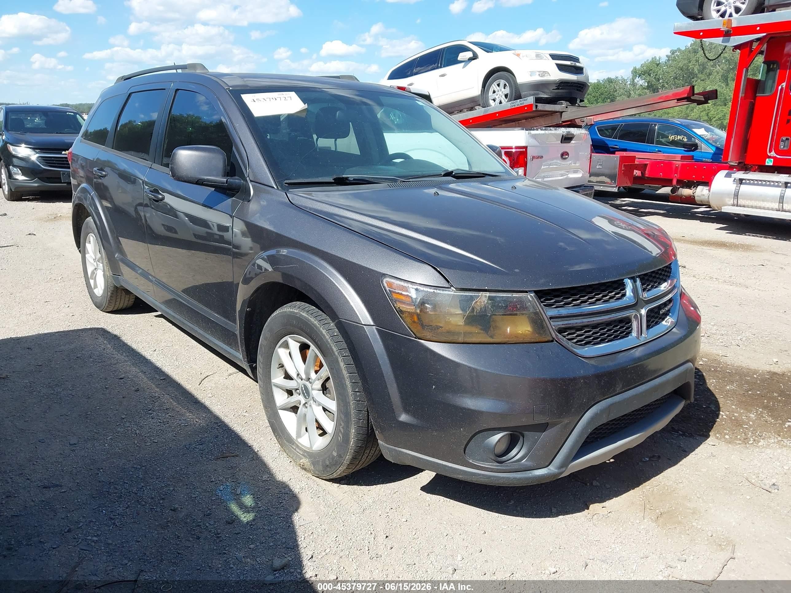 2015 Dodge Journey Sxt Gray vin: 3C4PDCBBXFT532483