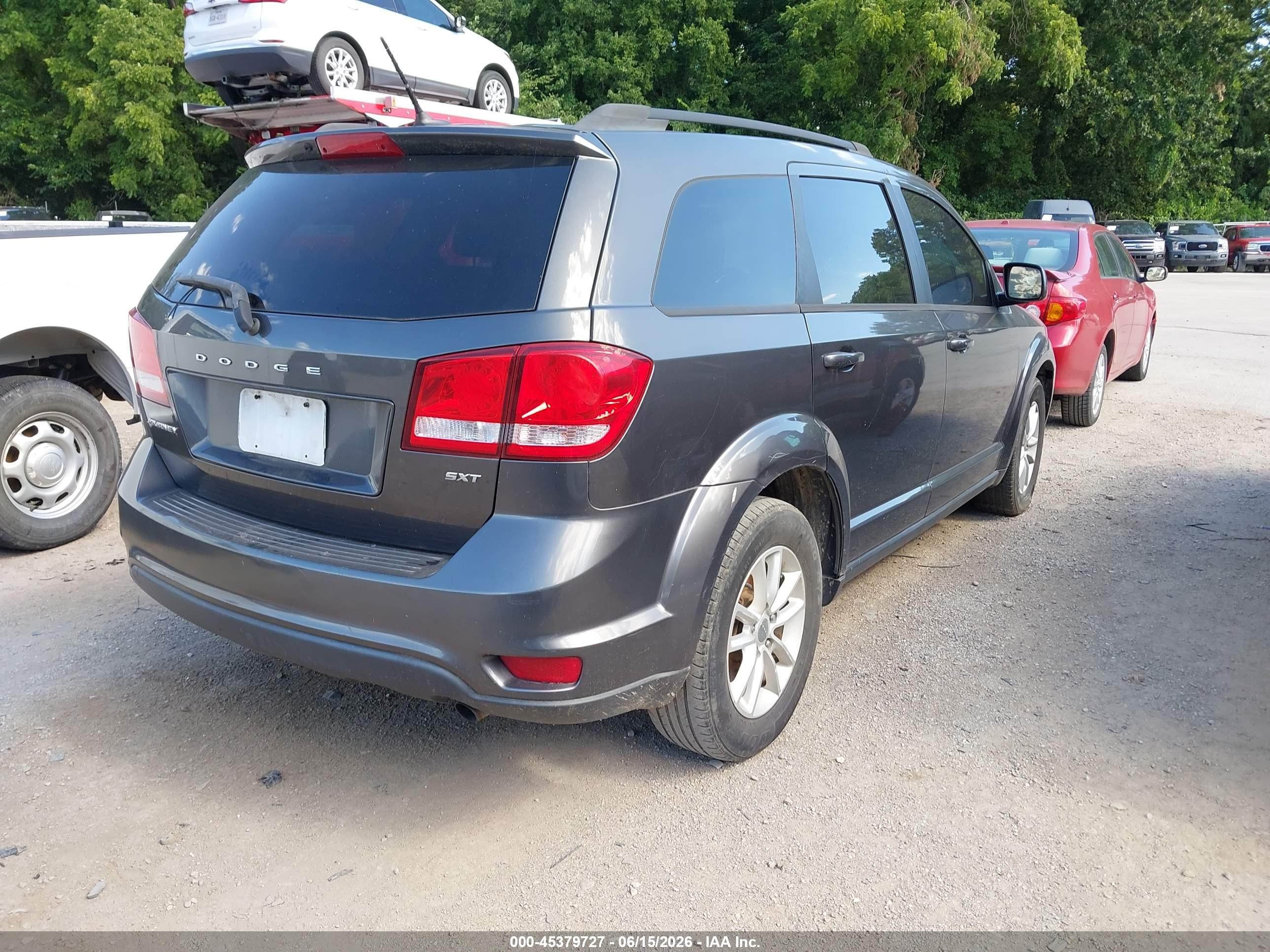 2015 Dodge Journey Sxt Gray vin: 3C4PDCBBXFT532483