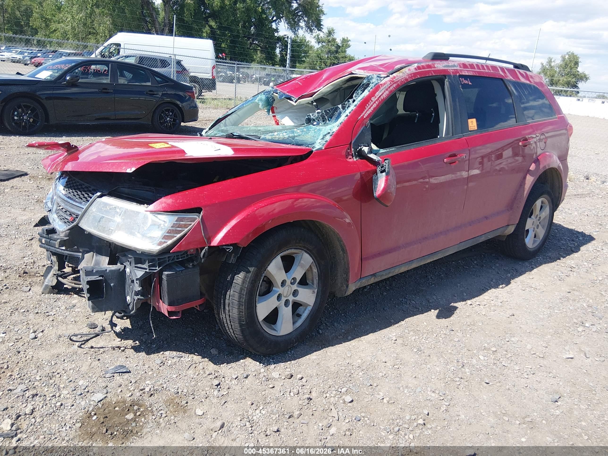 2012 Dodge Journey Sxt Red vin: 3C4PDCBG0CT310672