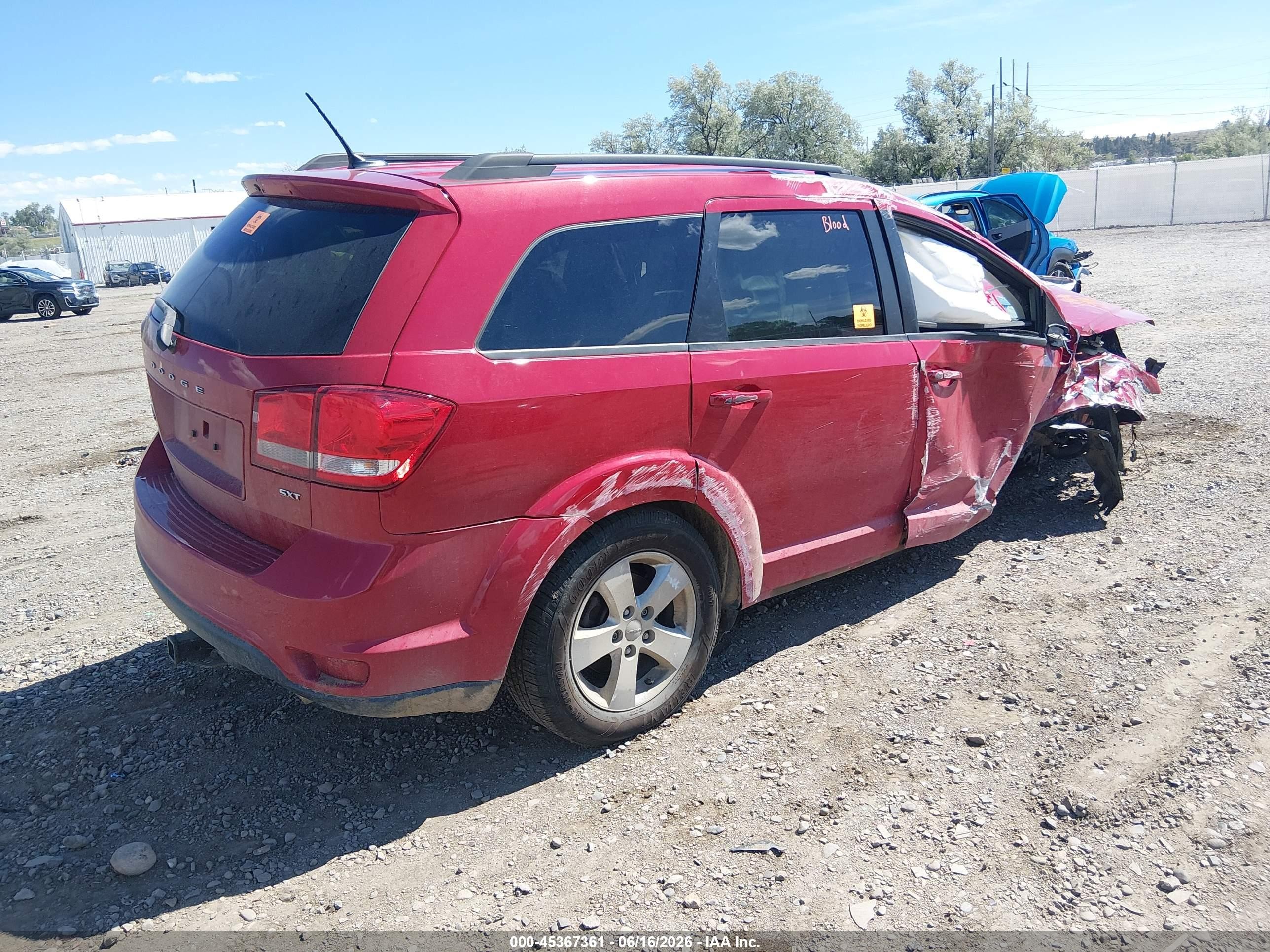 2012 Dodge Journey Sxt Red vin: 3C4PDCBG0CT310672