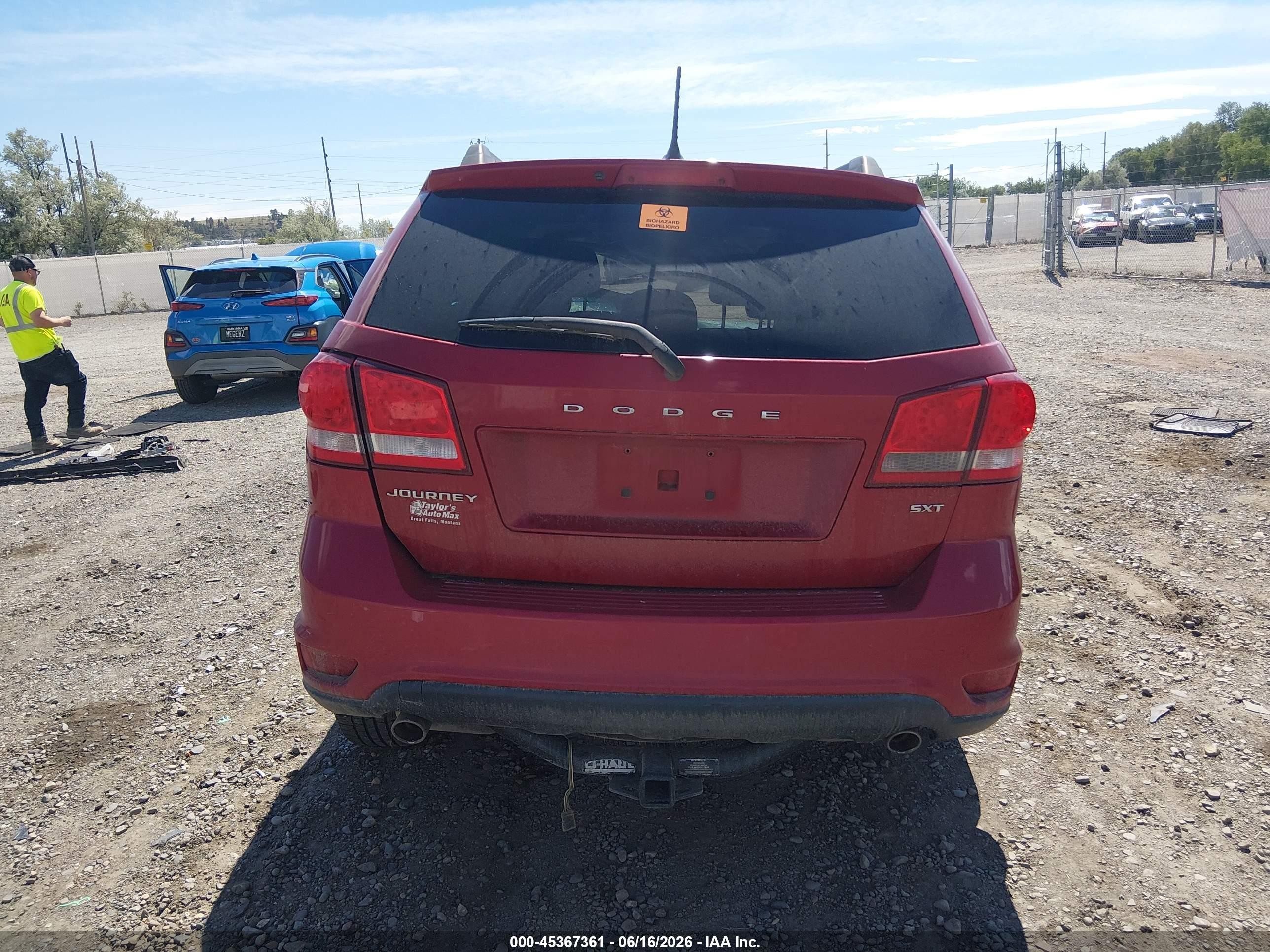2012 Dodge Journey Sxt Red vin: 3C4PDCBG0CT310672
