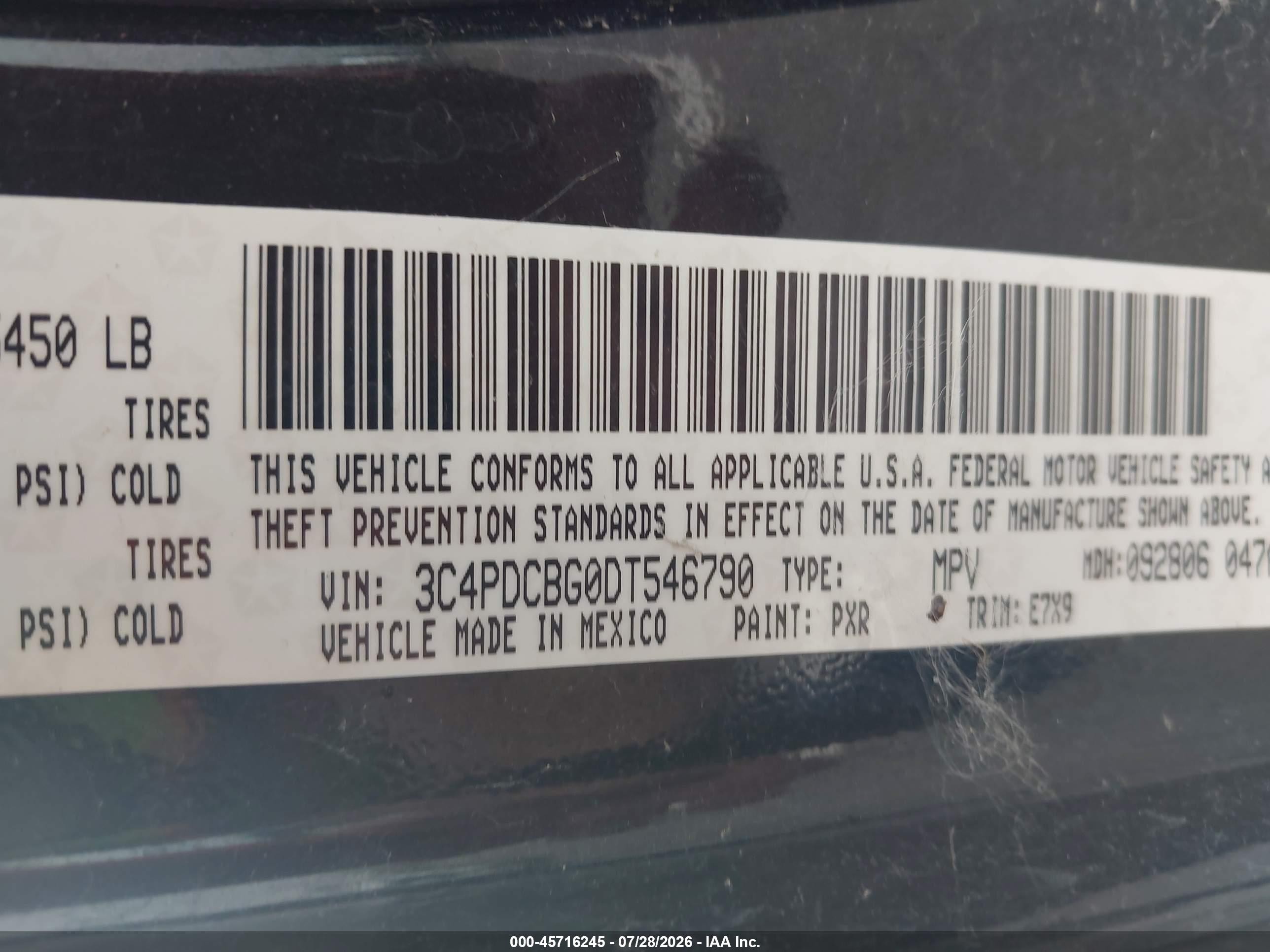 2013 Dodge Journey Sxt Black vin: 3C4PDCBG0DT546790