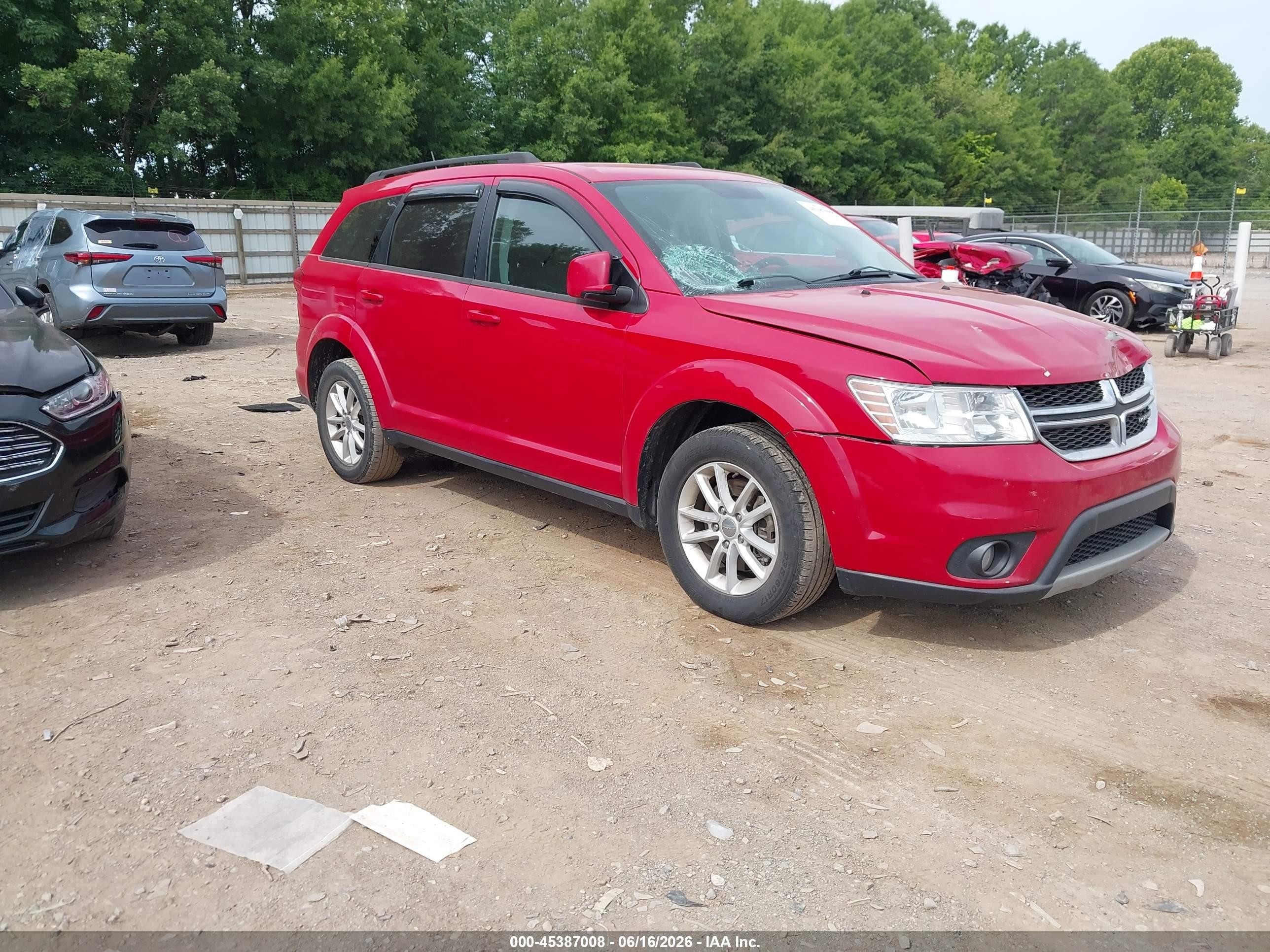 2013 Dodge Journey Sxt Красный vin: 3C4PDCBG0DT640720