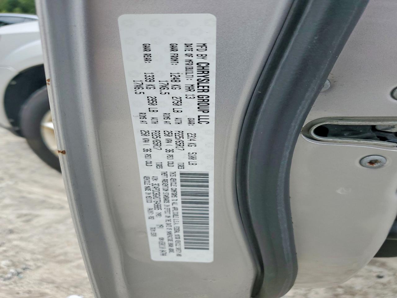 2013 Dodge Journey Silver vin: 3C4PDCBG0DT649885