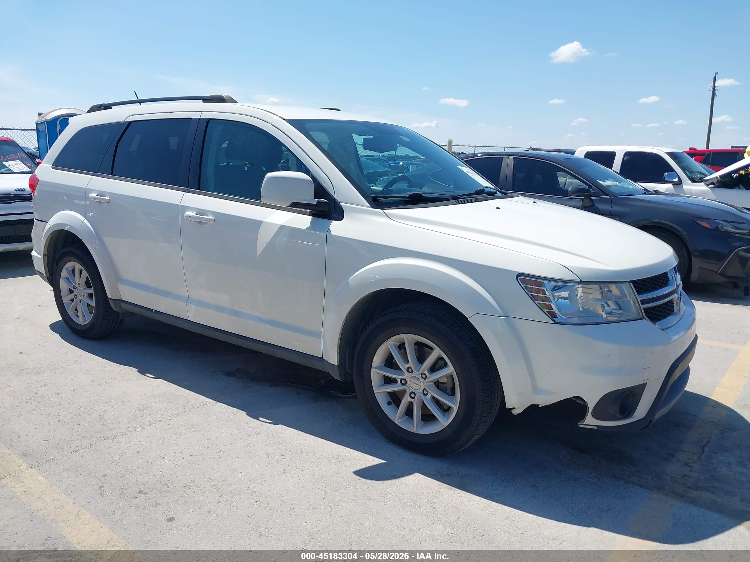 2013 Dodge Journey Sxt White vin: 3C4PDCBG0DT680408