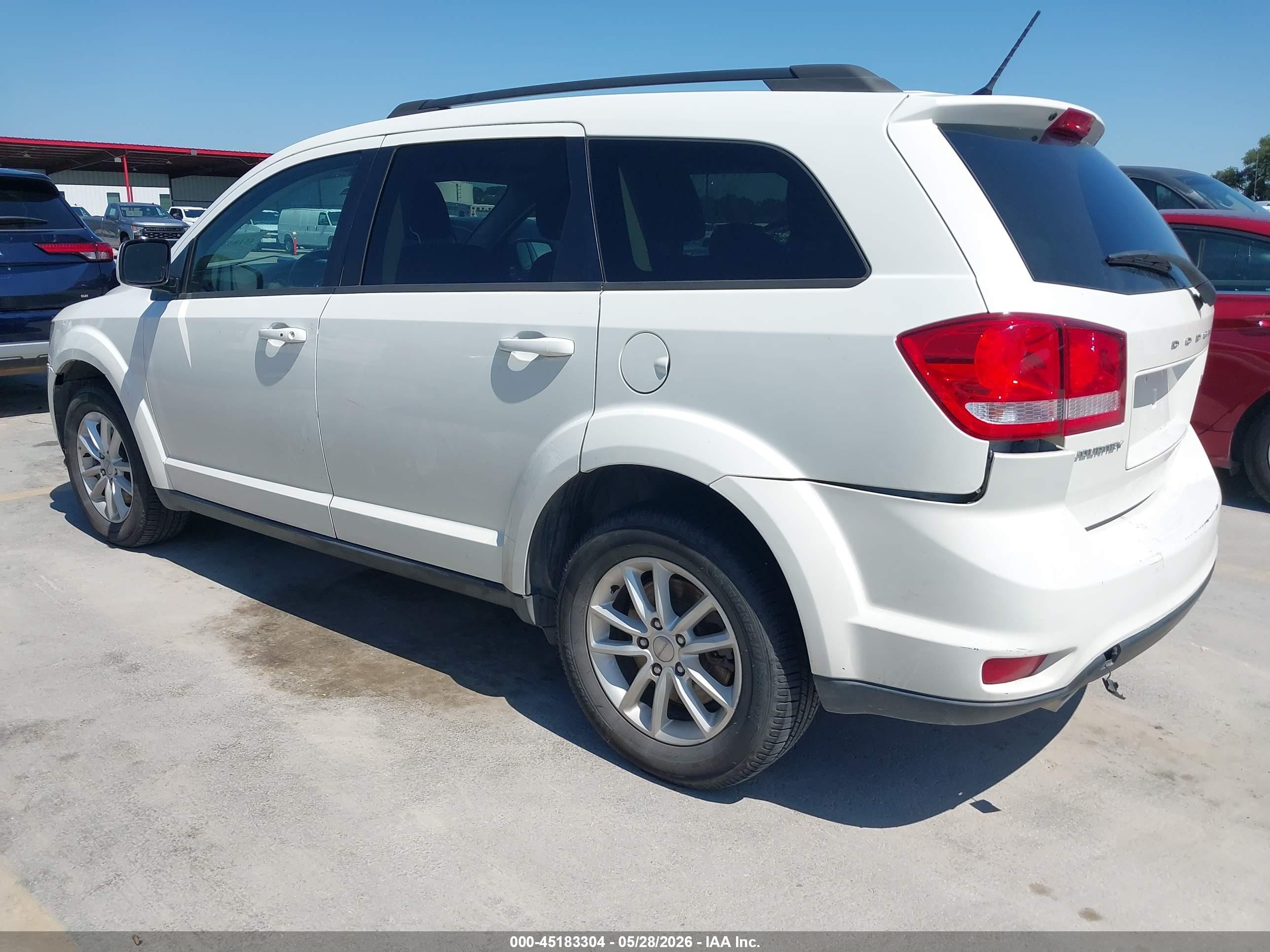 2013 Dodge Journey Sxt White vin: 3C4PDCBG0DT680408