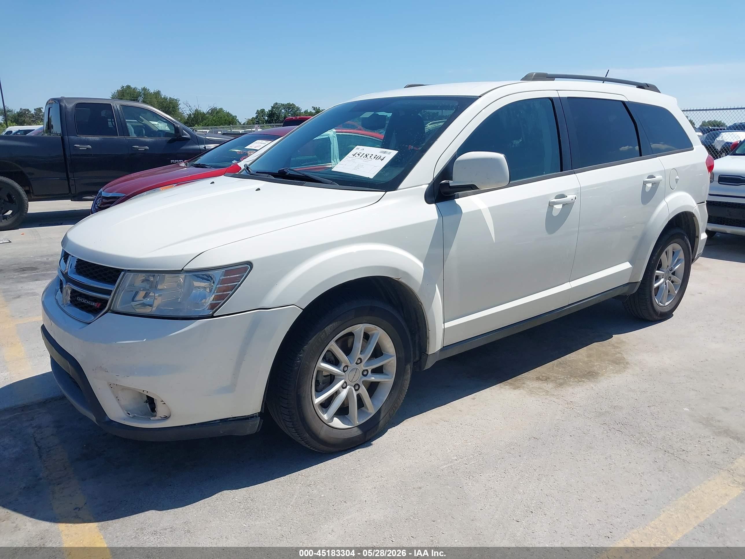 2013 Dodge Journey Sxt White vin: 3C4PDCBG0DT680408