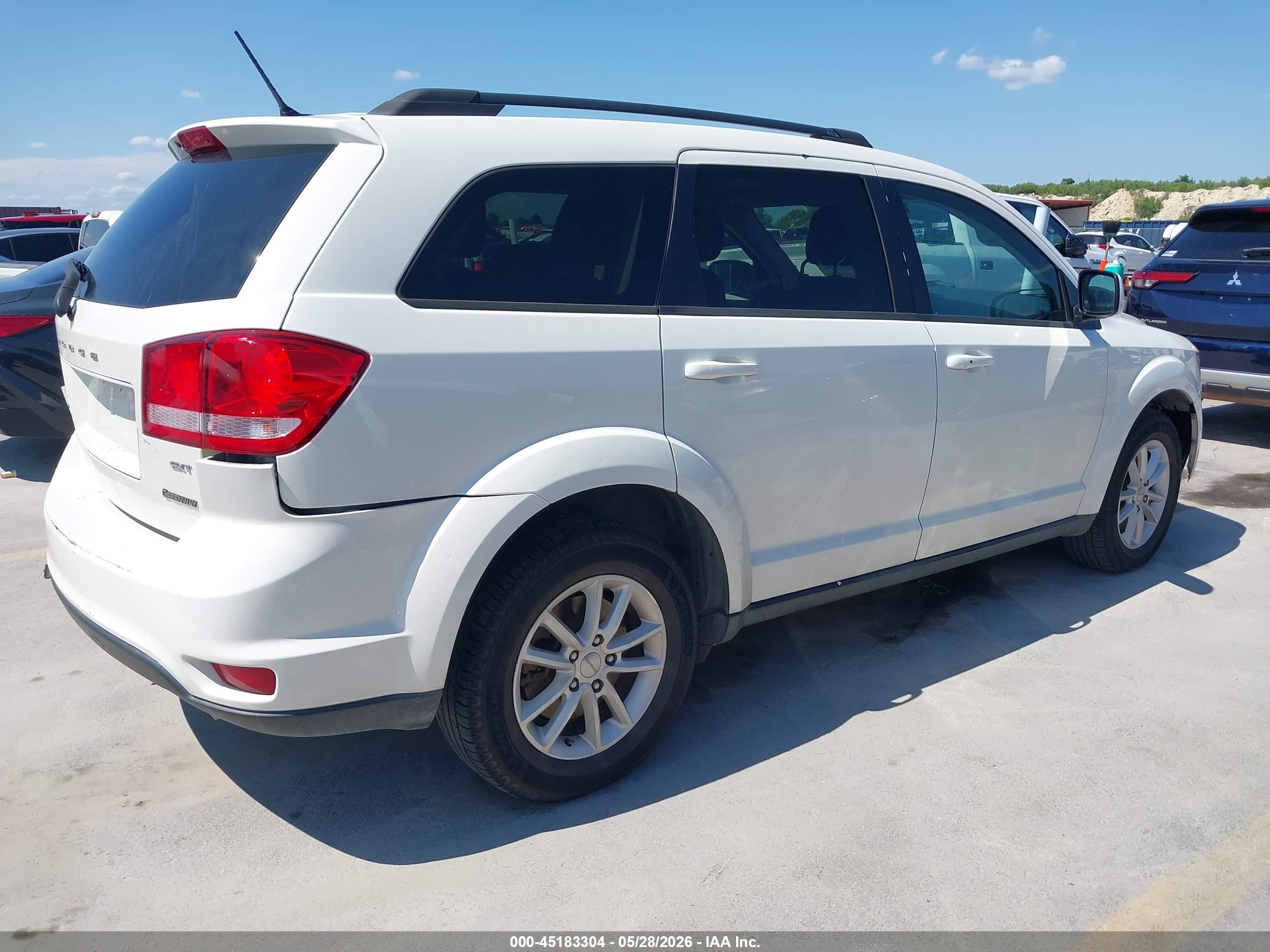 2013 Dodge Journey Sxt White vin: 3C4PDCBG0DT680408