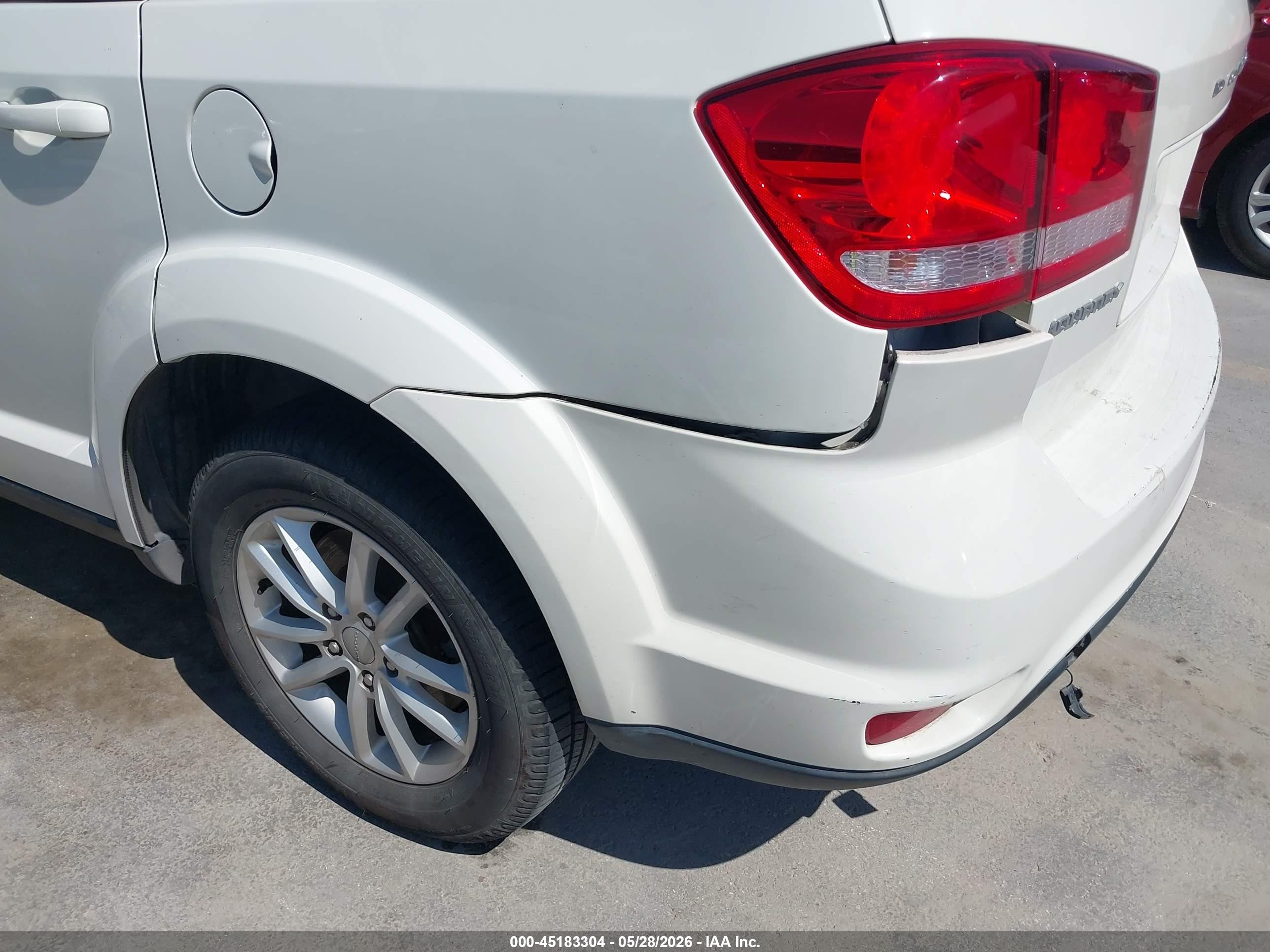 2013 Dodge Journey Sxt White vin: 3C4PDCBG0DT680408