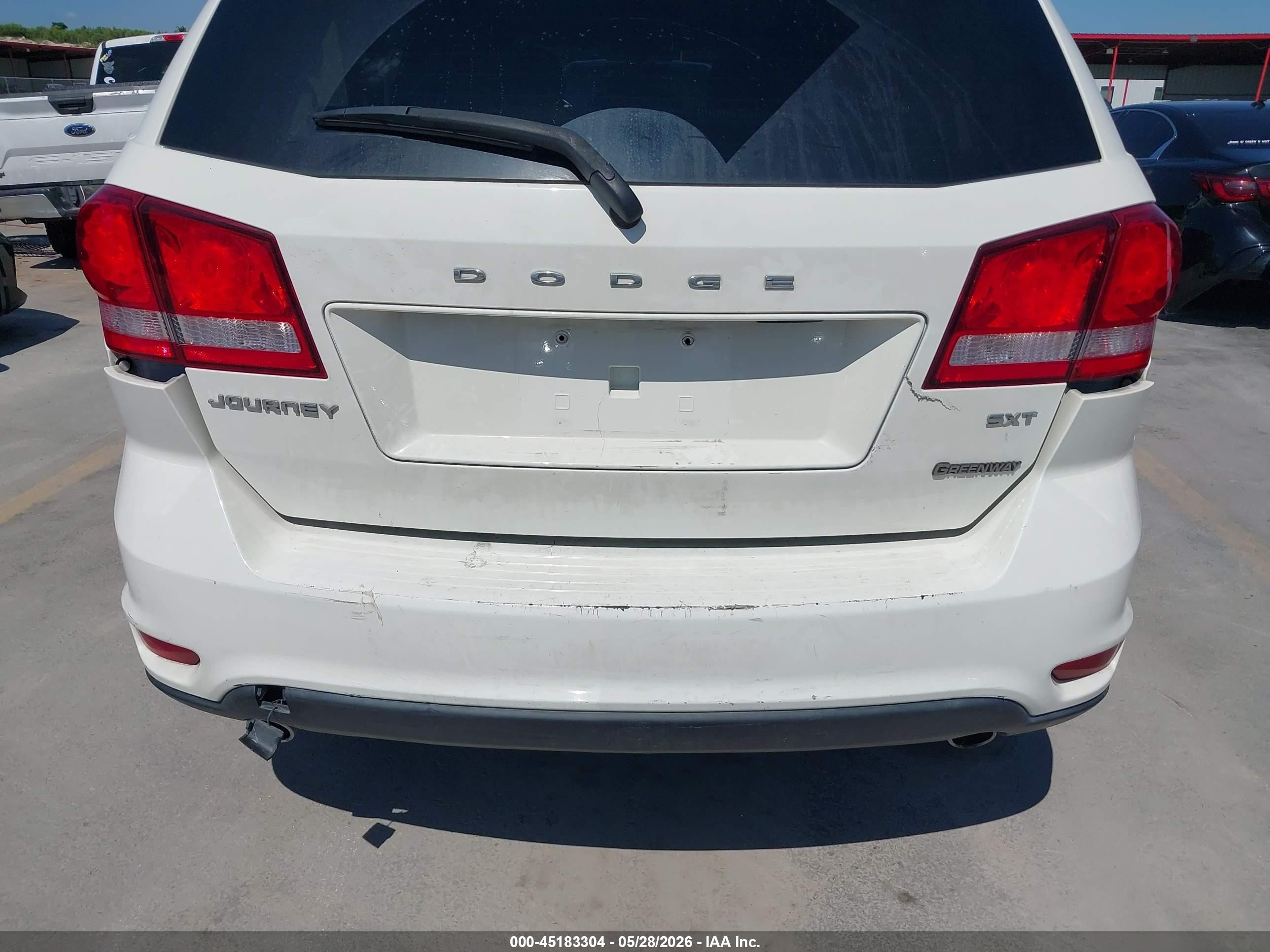 2013 Dodge Journey Sxt White vin: 3C4PDCBG0DT680408