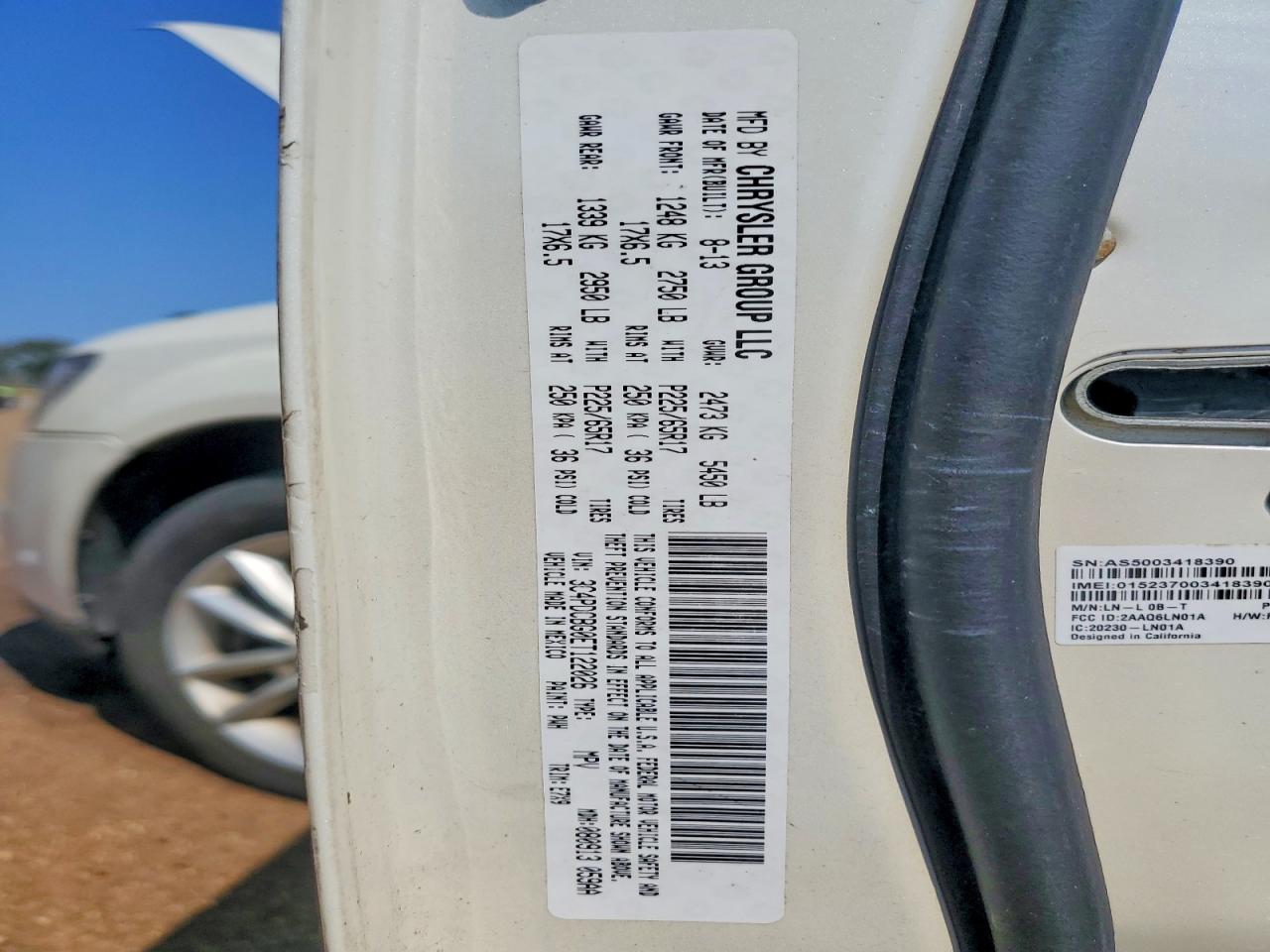 2014 Dodge Journey Sxt White vin: 3C4PDCBG0ET122026