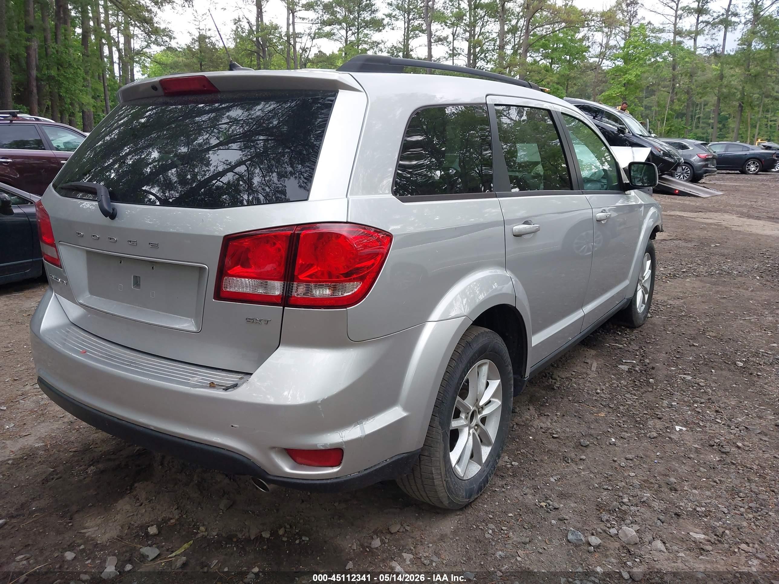 2014 Dodge Journey Sxt Silver vin: 3C4PDCBG0ET141028