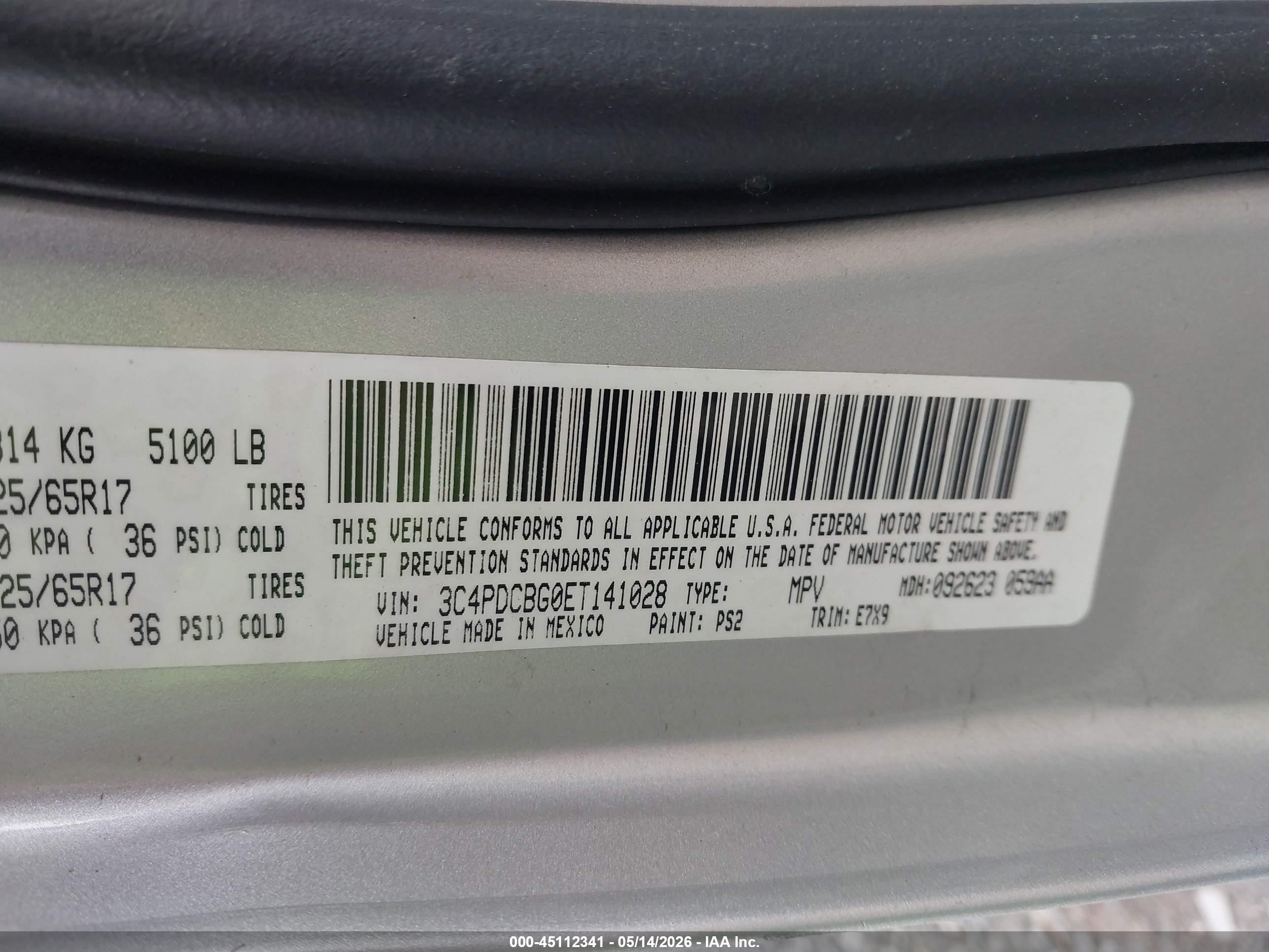 2014 Dodge Journey Sxt Silver vin: 3C4PDCBG0ET141028