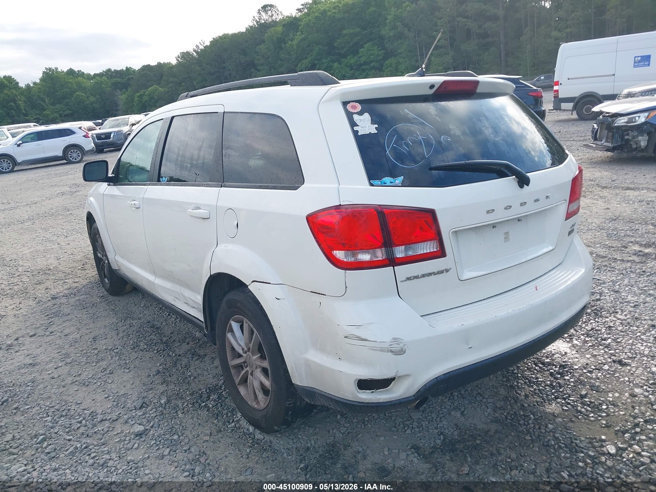 2014 Dodge Journey Sxt White vin: 3C4PDCBG0ET297019