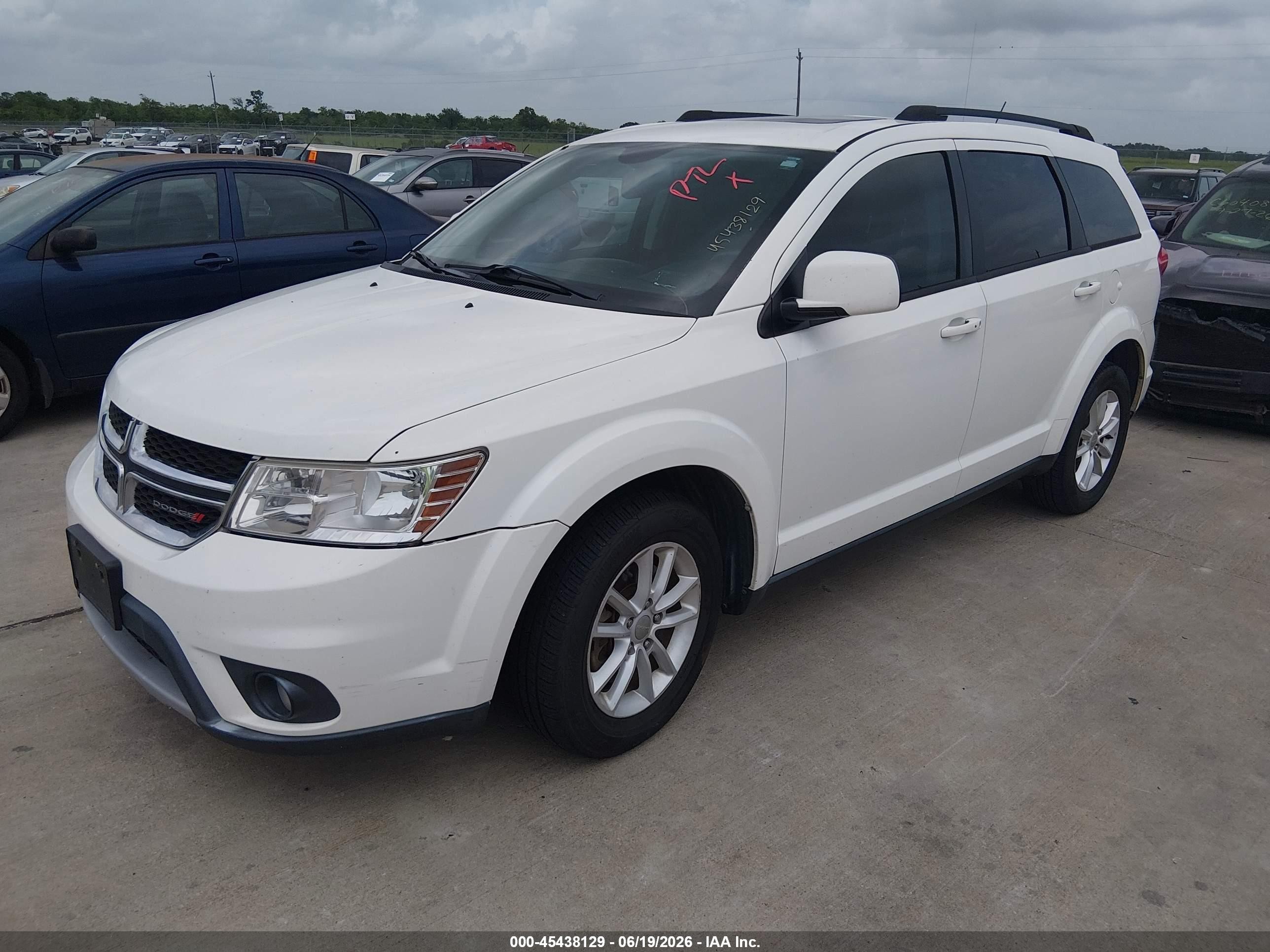 2015 Dodge Journey Sxt White vin: 3C4PDCBG0FT610975