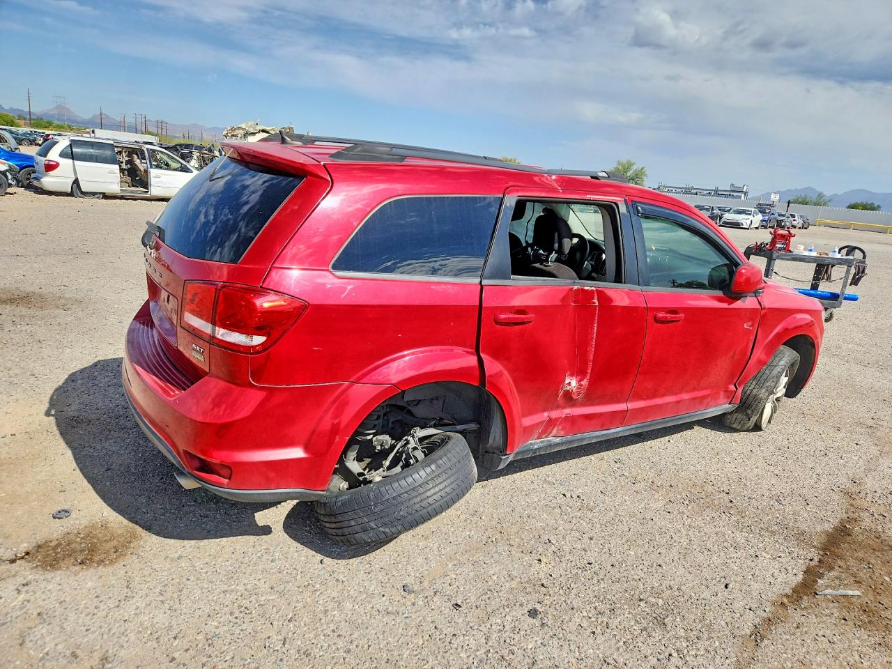 2015 Dodge Journey Sxt Red vin: 3C4PDCBG0FT658248