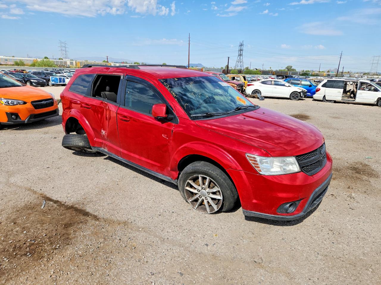 2015 Dodge Journey Sxt Red vin: 3C4PDCBG0FT658248