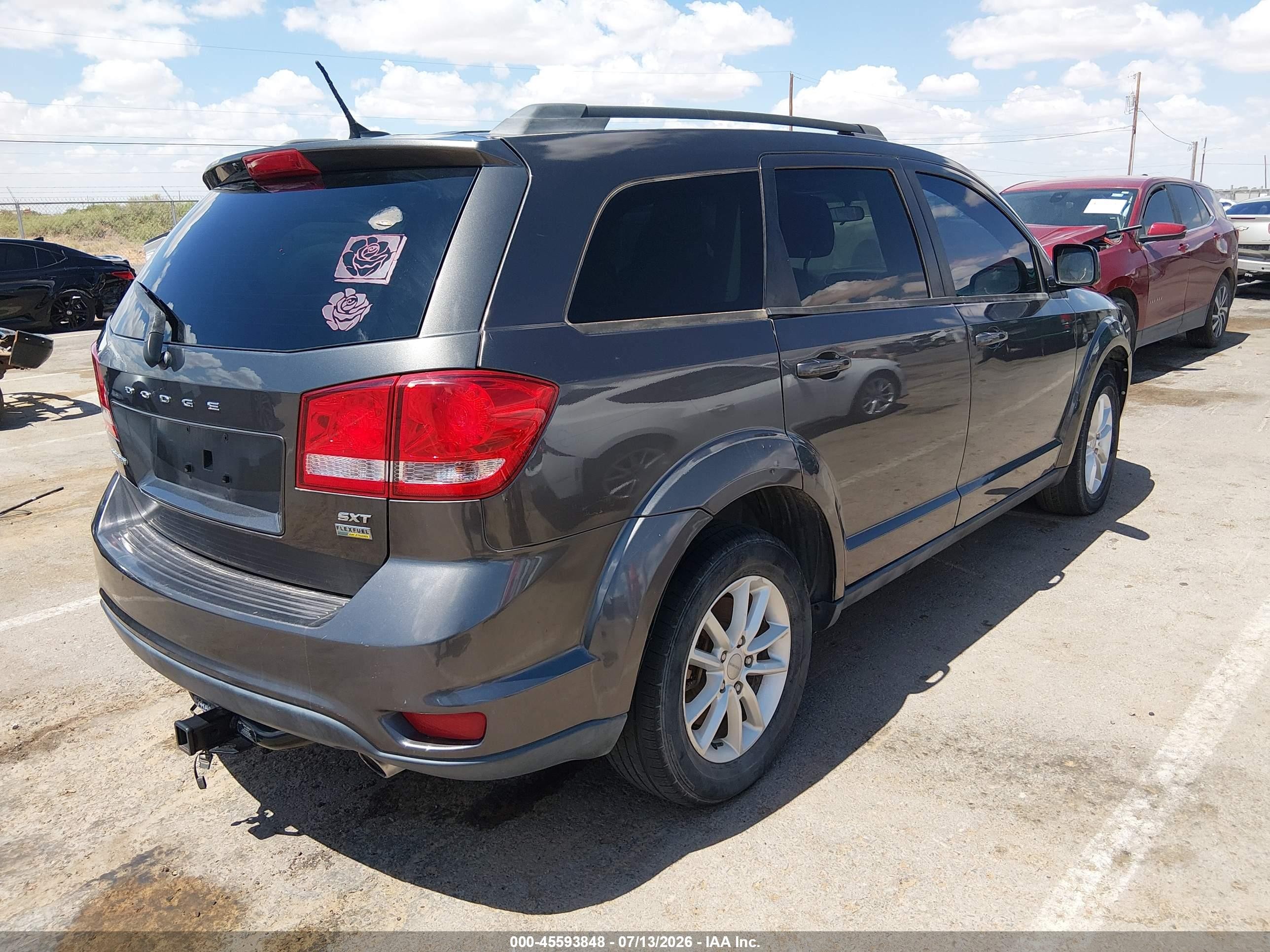 2015 Dodge Journey Sxt Gray vin: 3C4PDCBG0FT696613