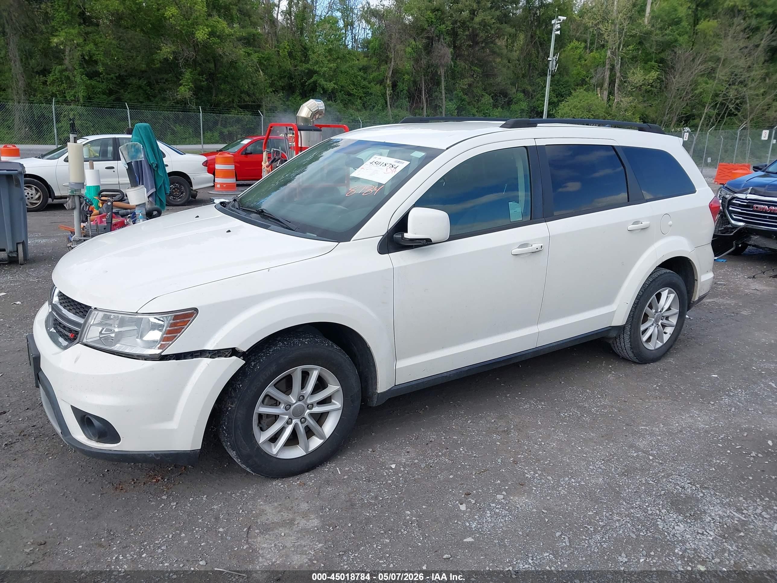 2015 Dodge Journey Sxt White vin: 3C4PDCBG0FT742845