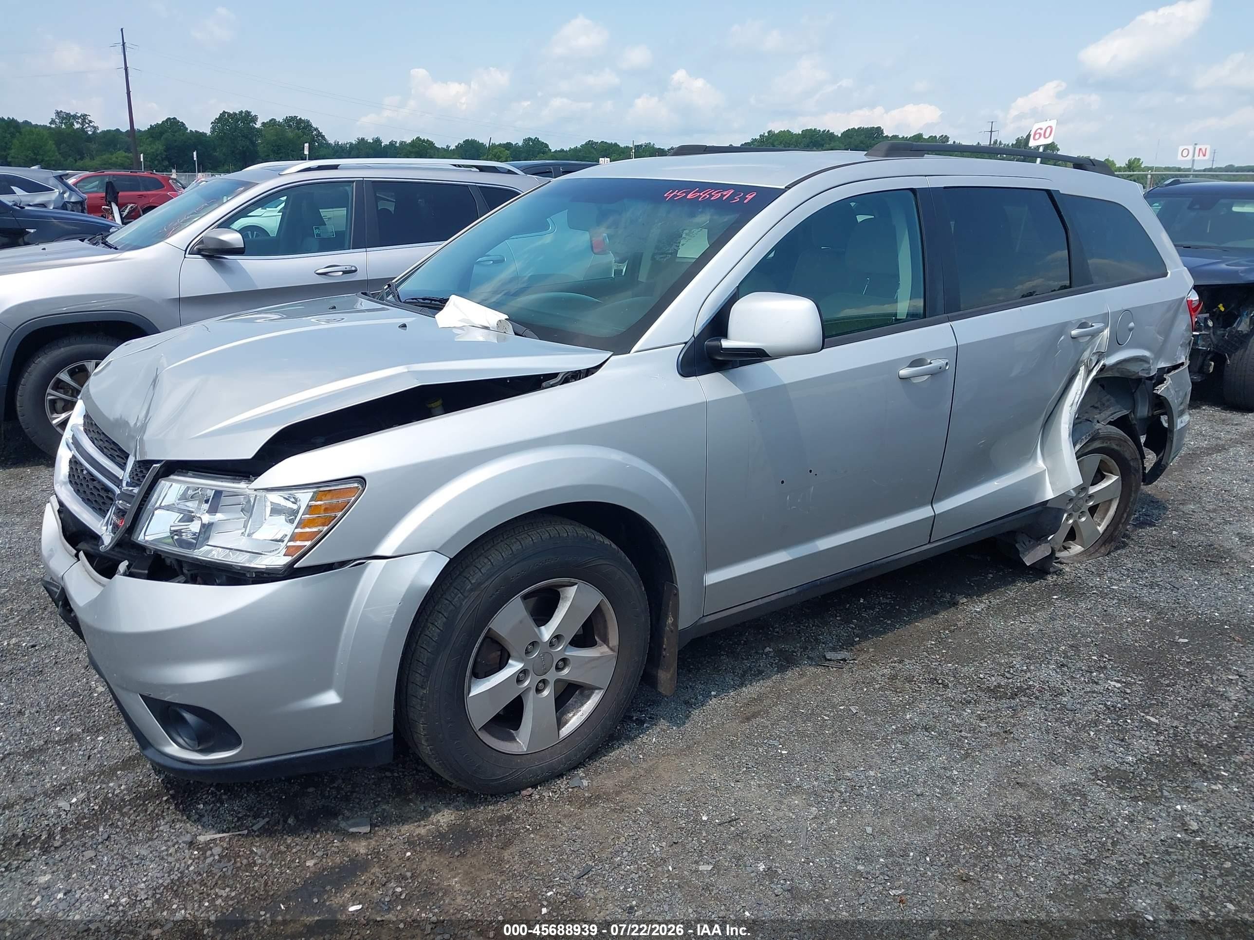 2012 Dodge Journey Sxt Серебряный vin: 3C4PDCBG1CT387423