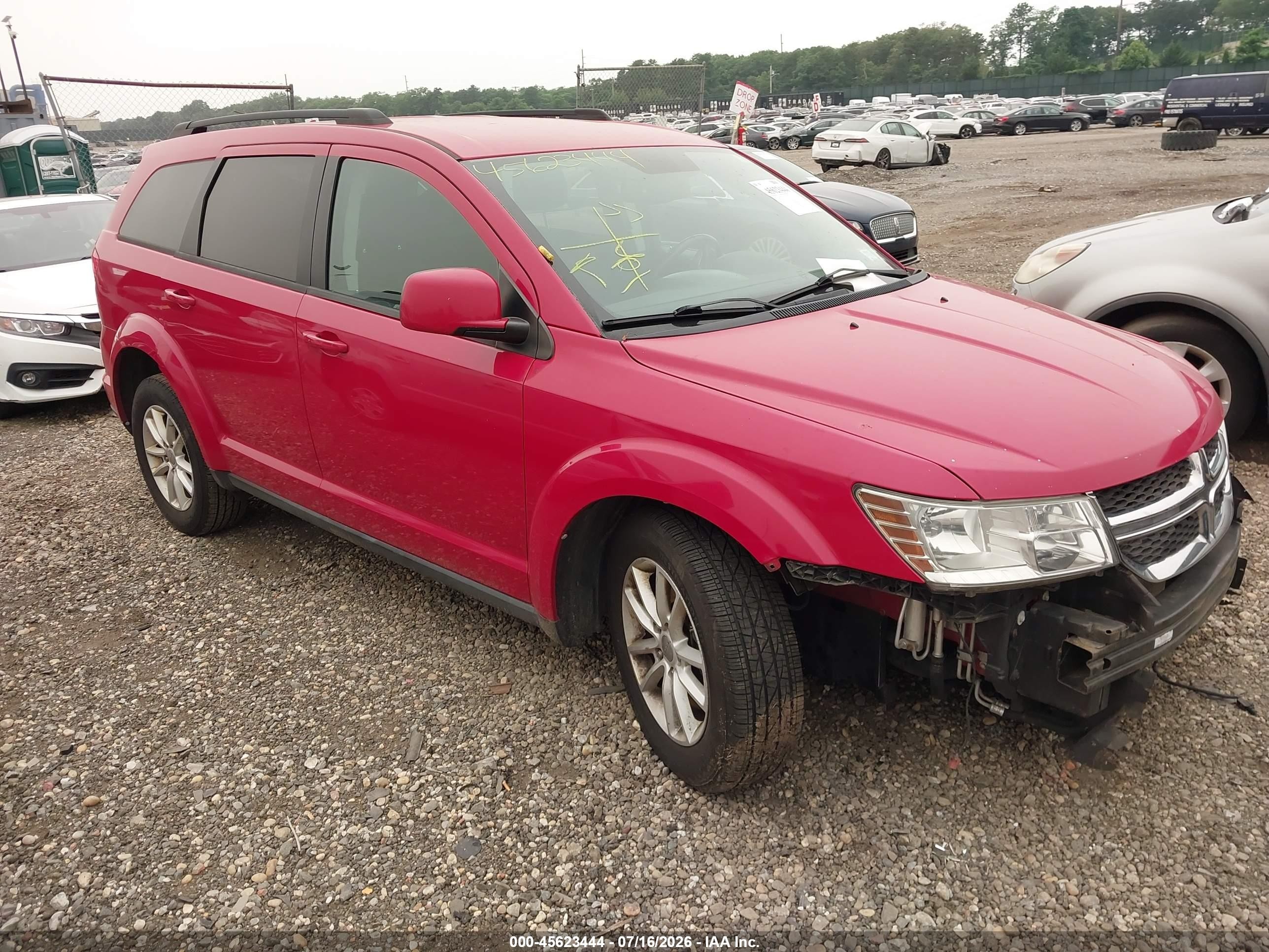 2013 Dodge Journey Sxt Красный vin: 3C4PDCBG1DT618242